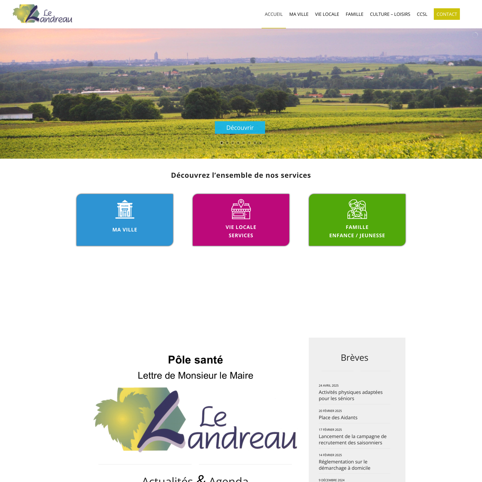 Aperçu du site