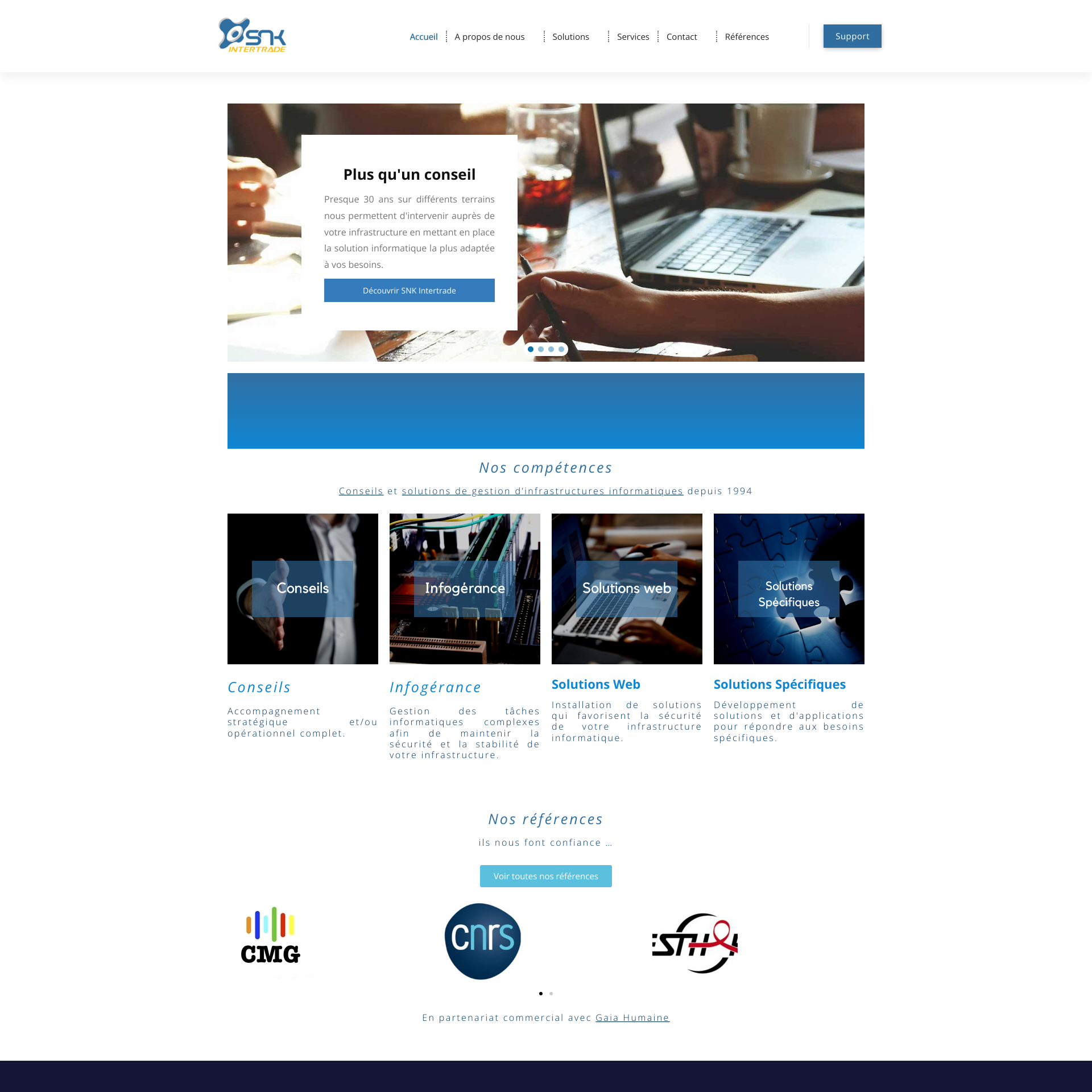 Aperçu du site