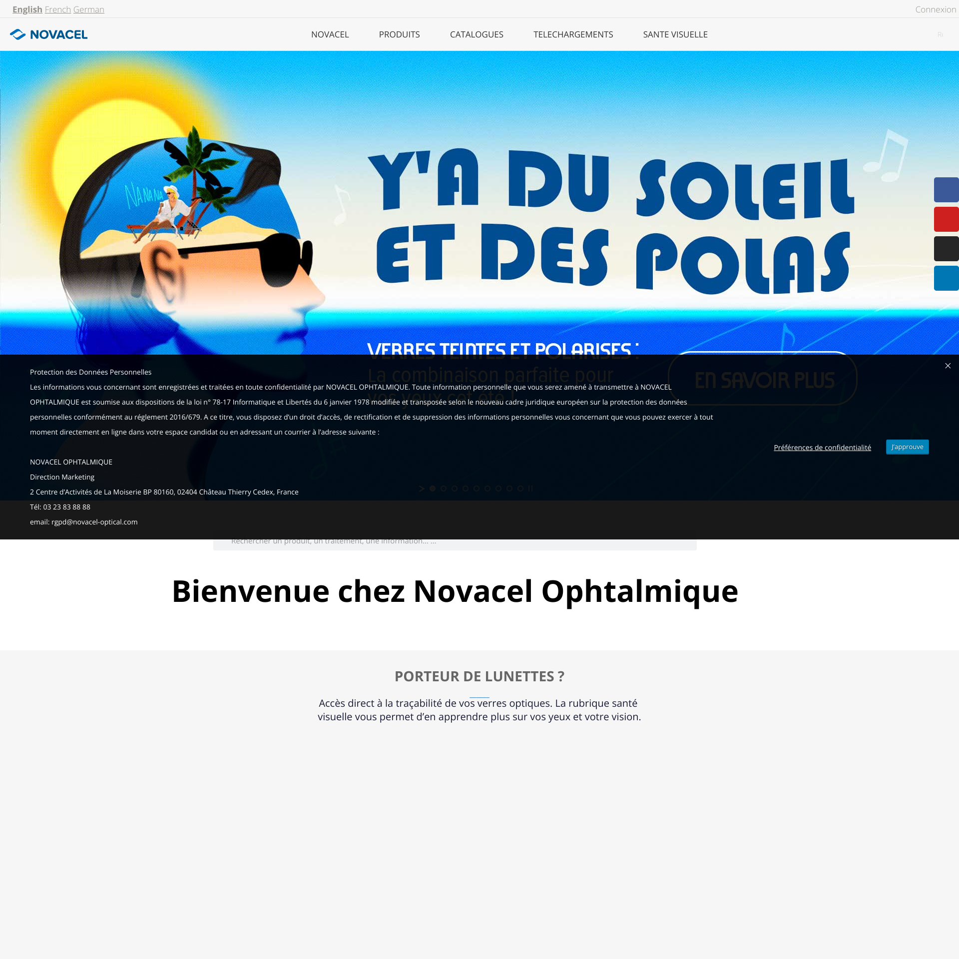 Aperçu du site