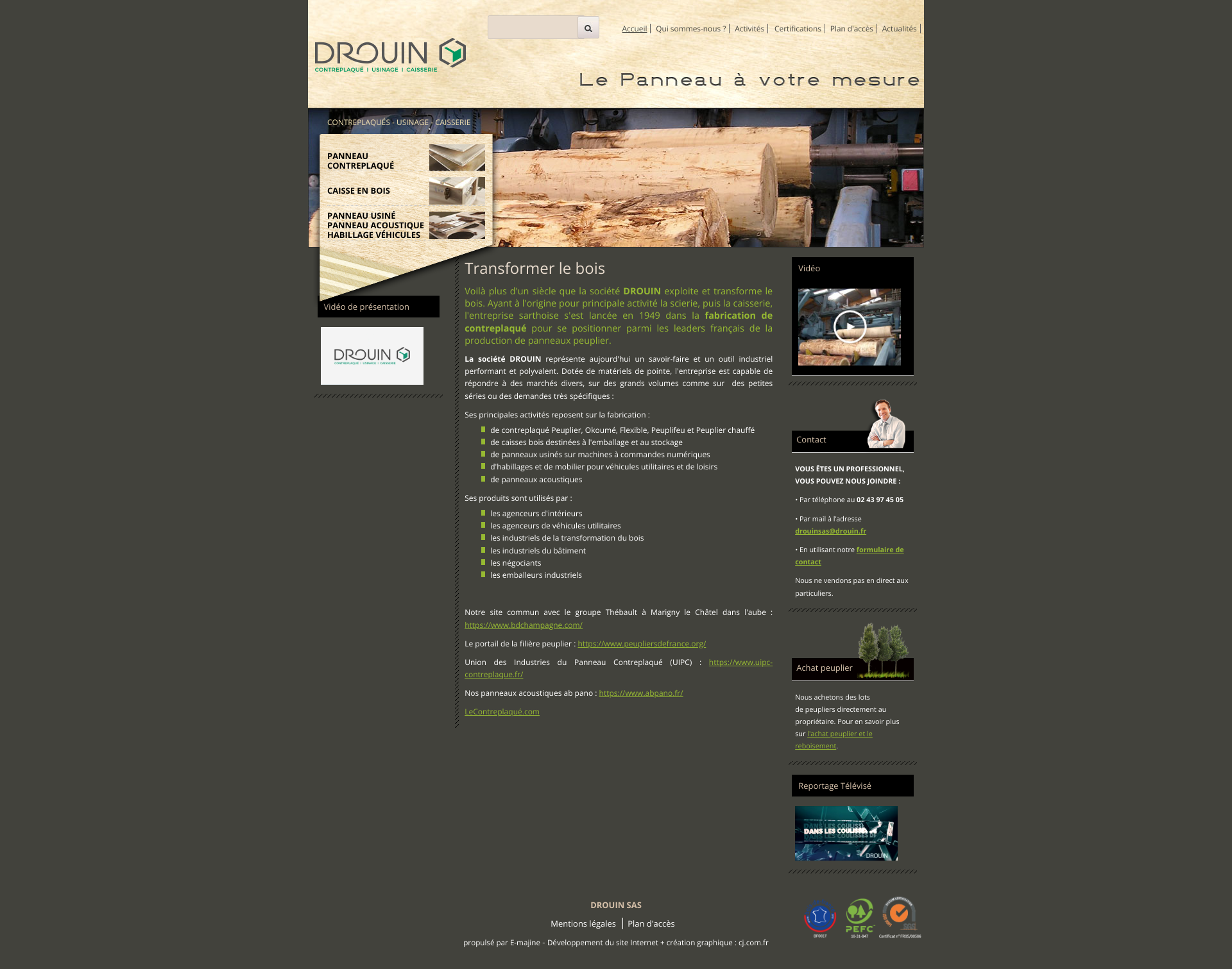 Aperçu du site