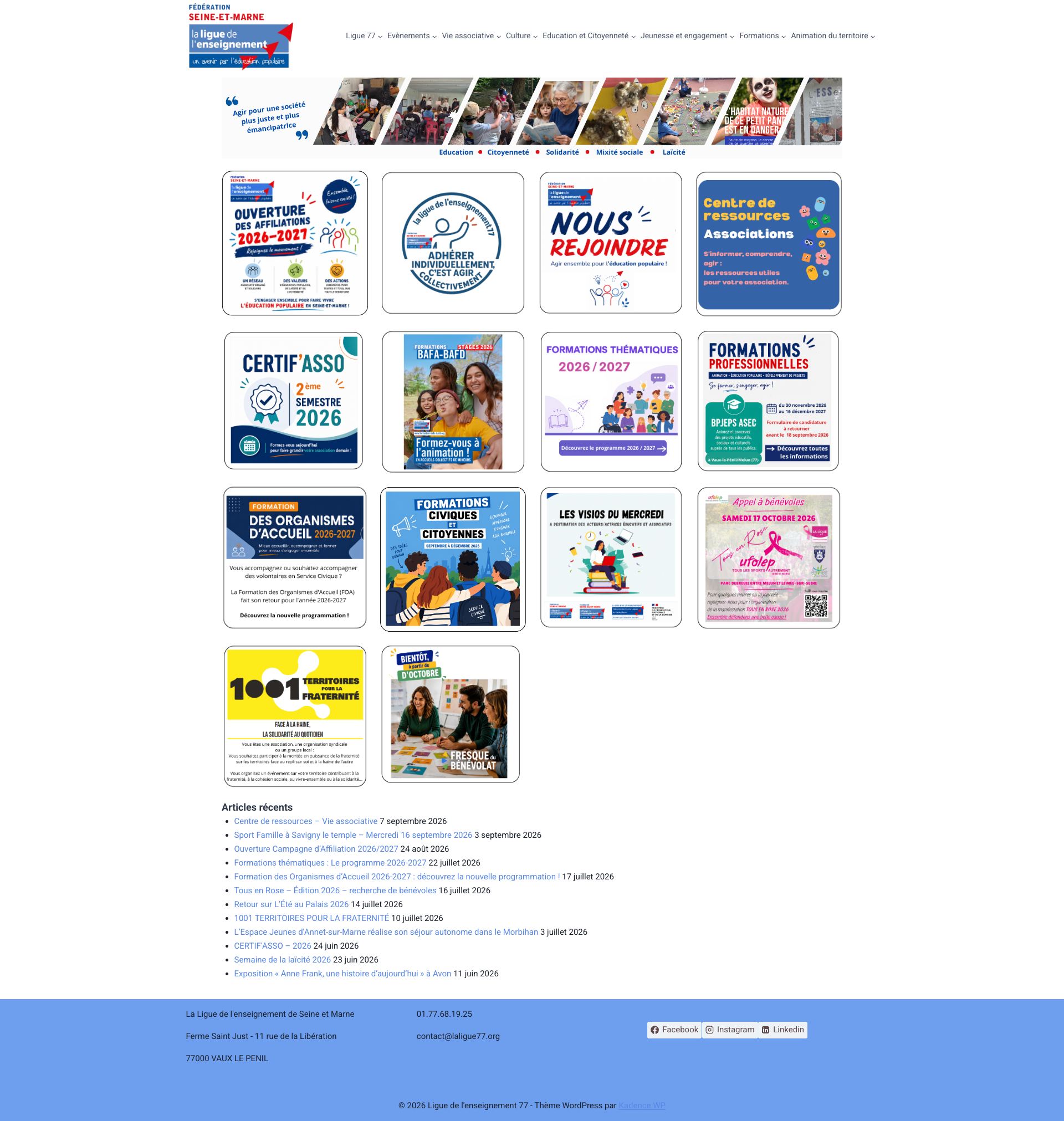 Aperçu du site
