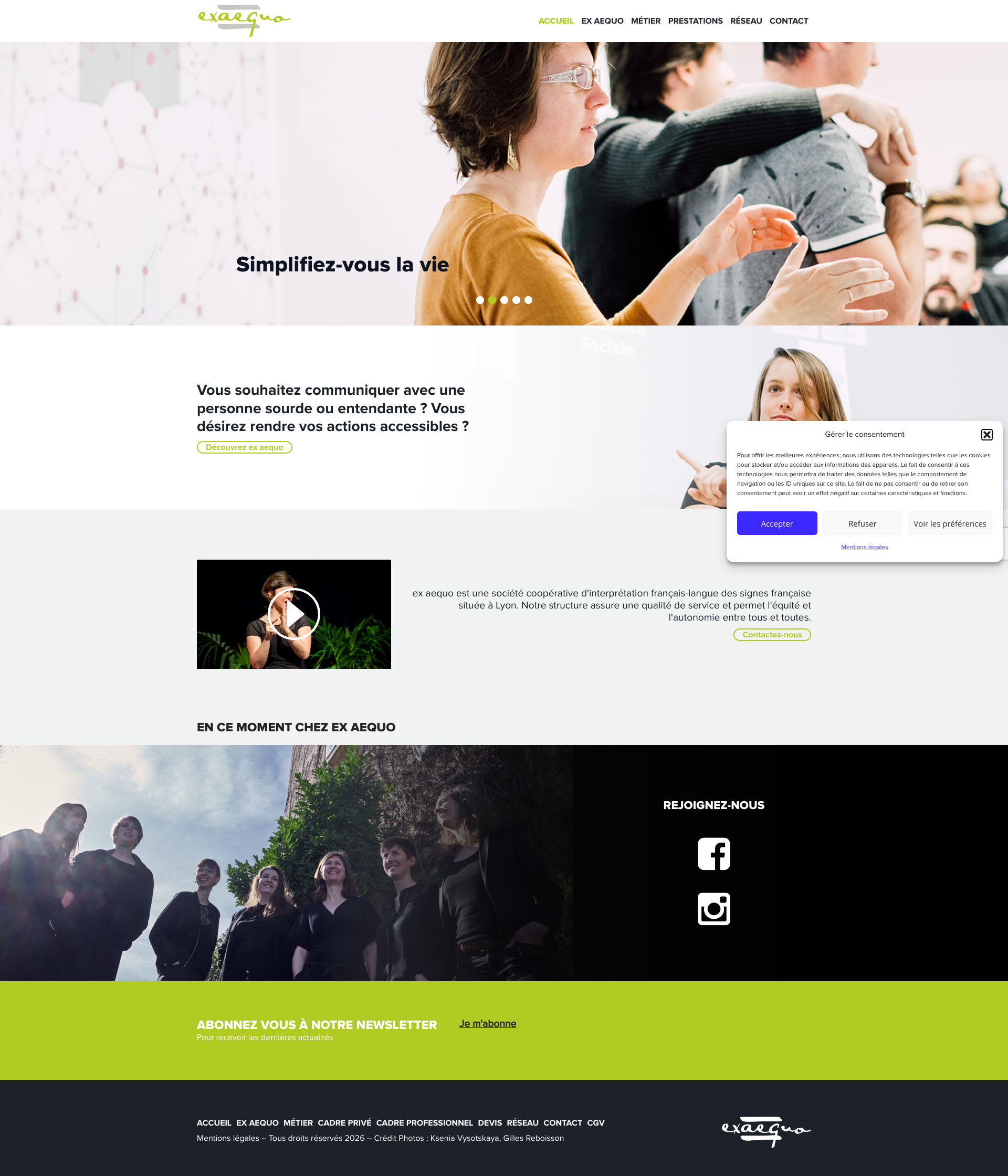 Aperçu du site