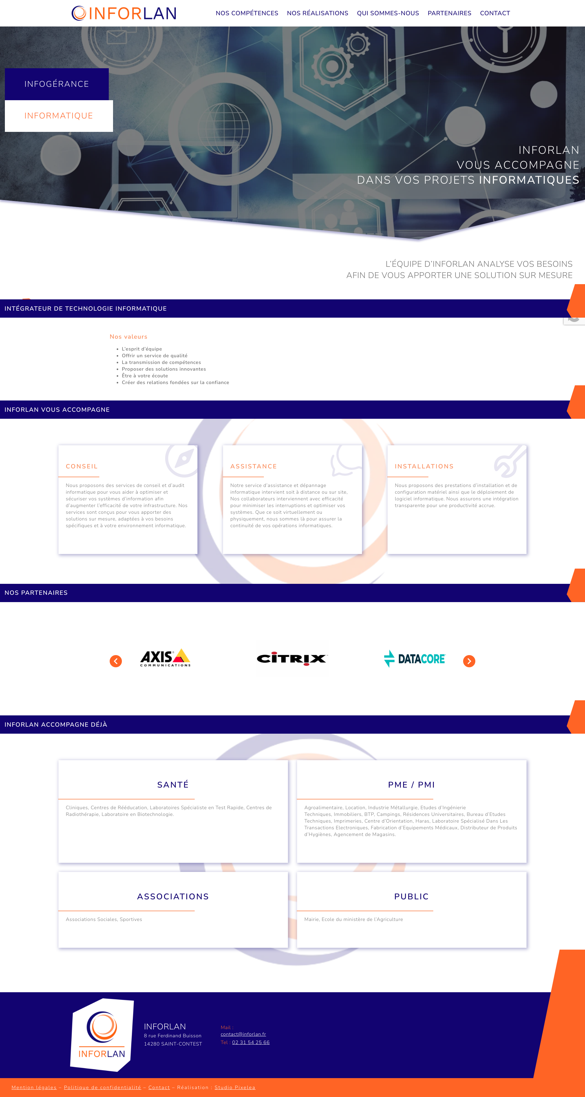 Aperçu du site
