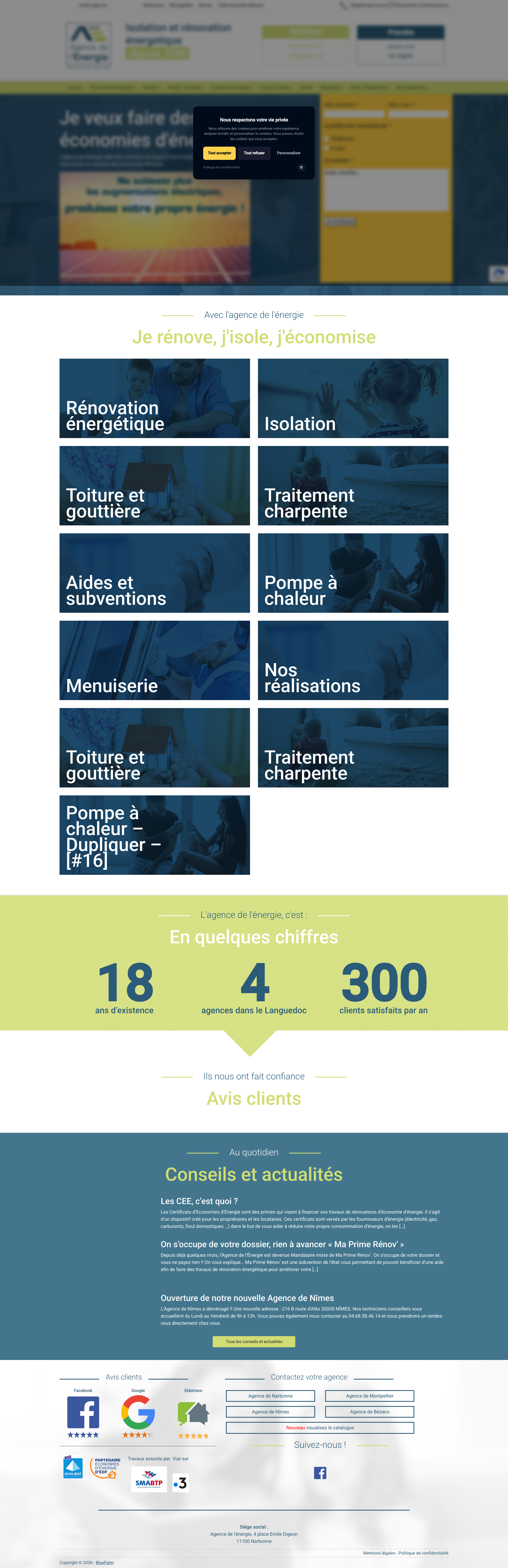 Aperçu du site