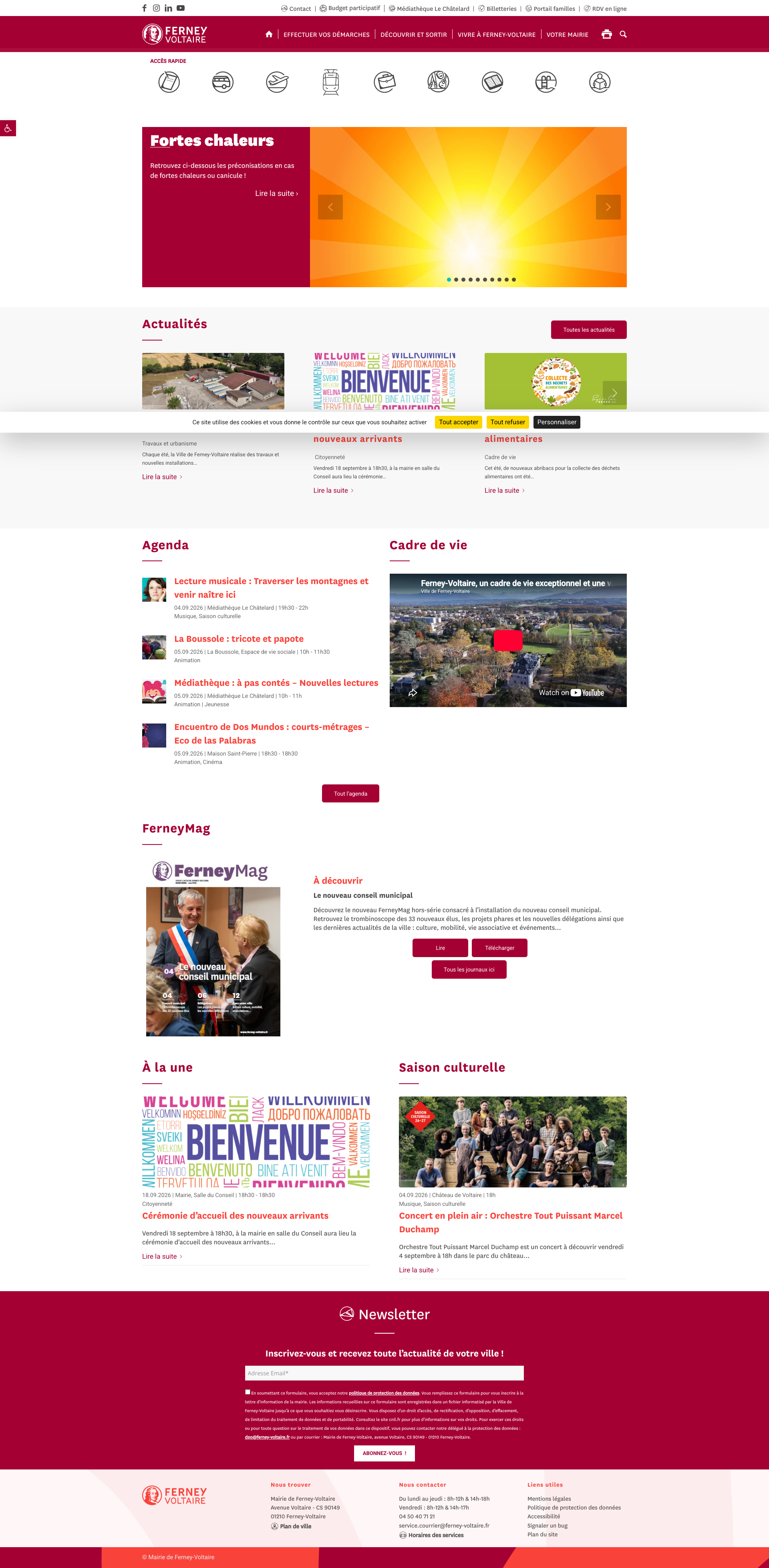 Aperçu du site