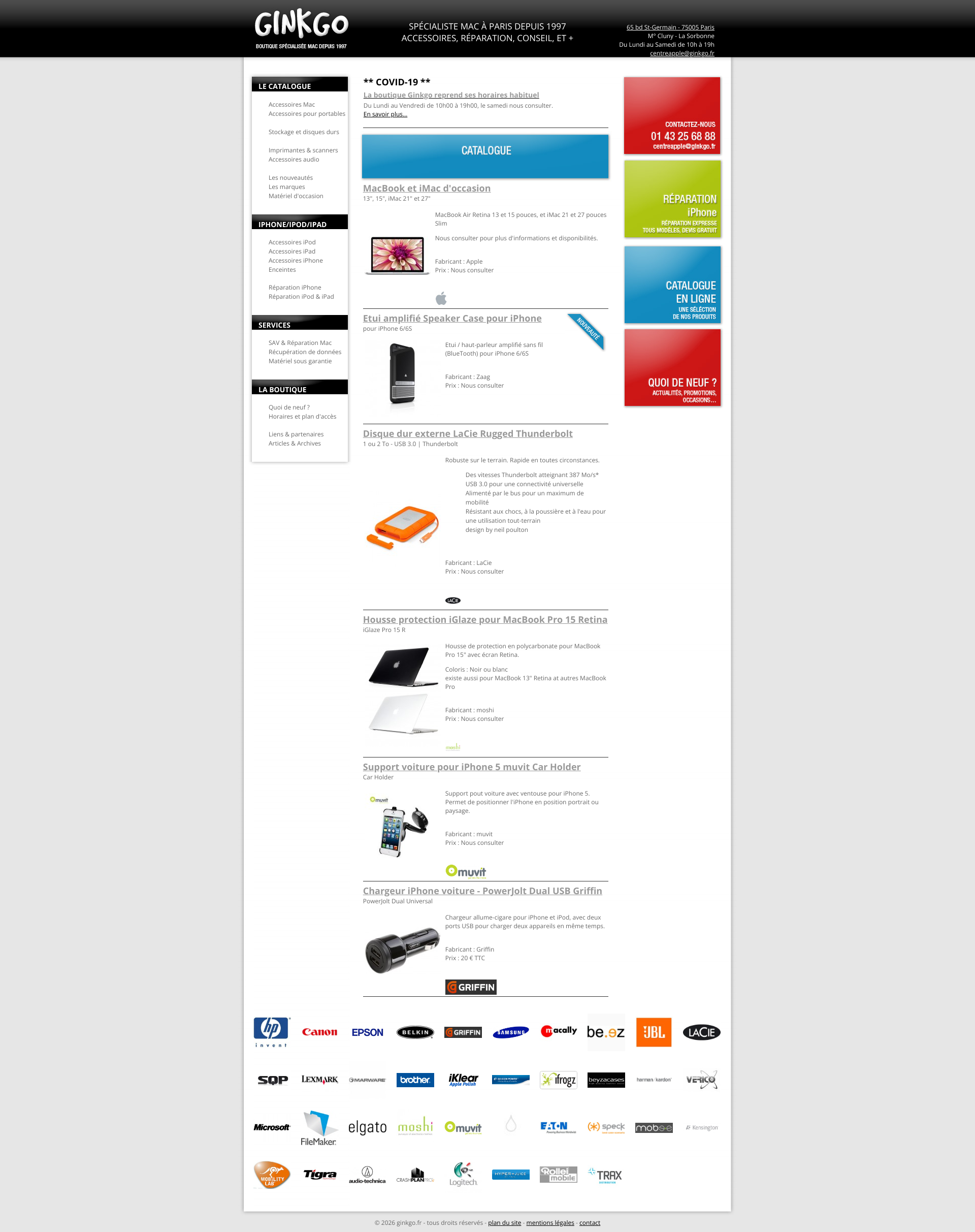Aperçu du site