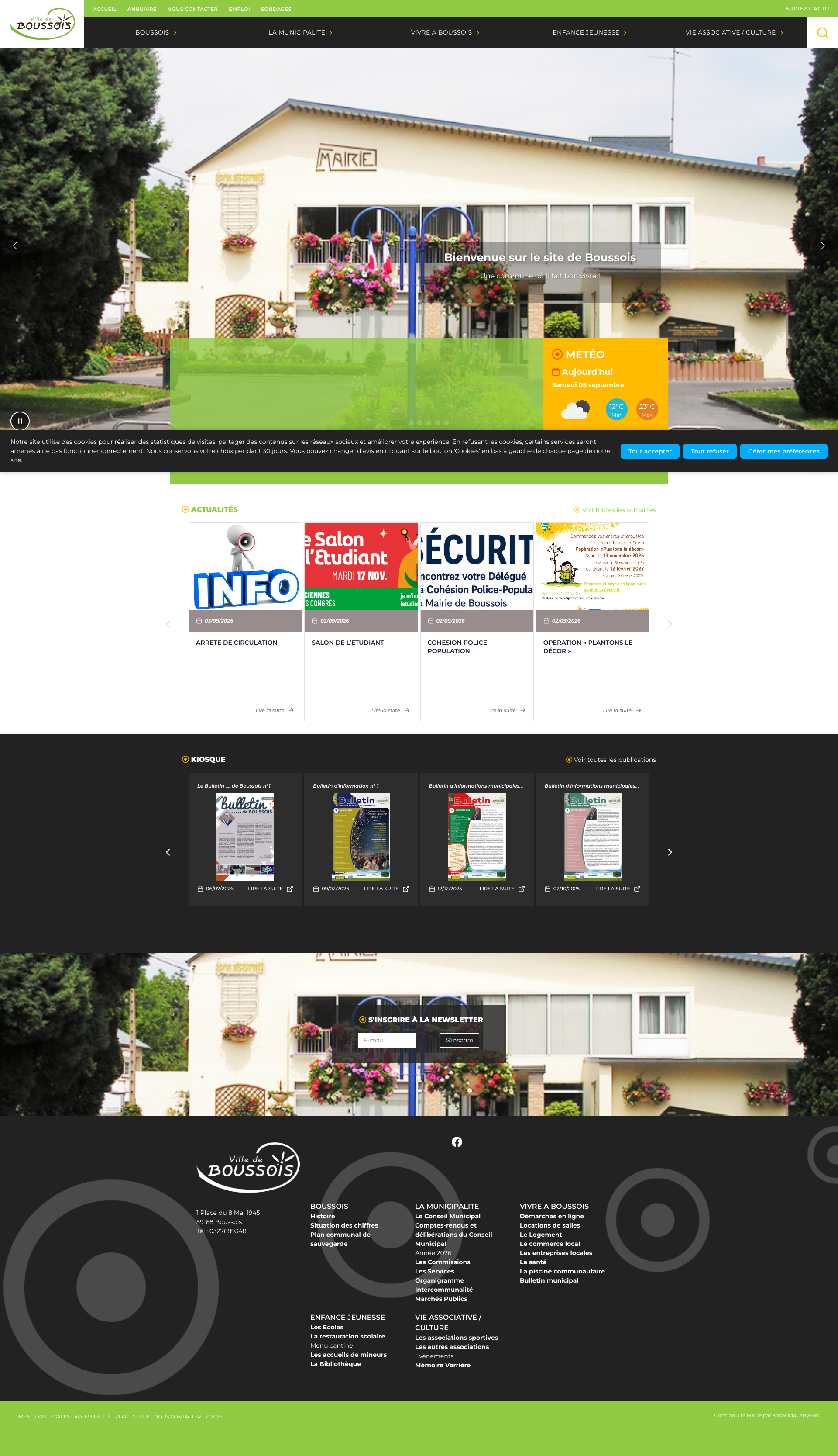 Aperçu du site
