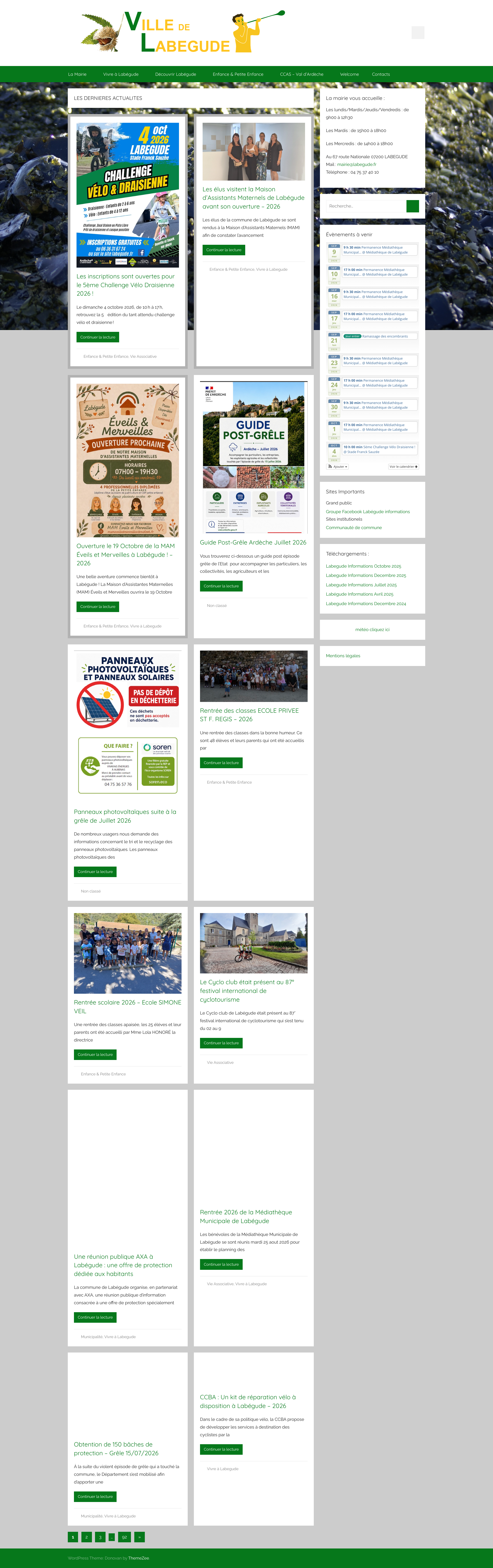 Aperçu du site