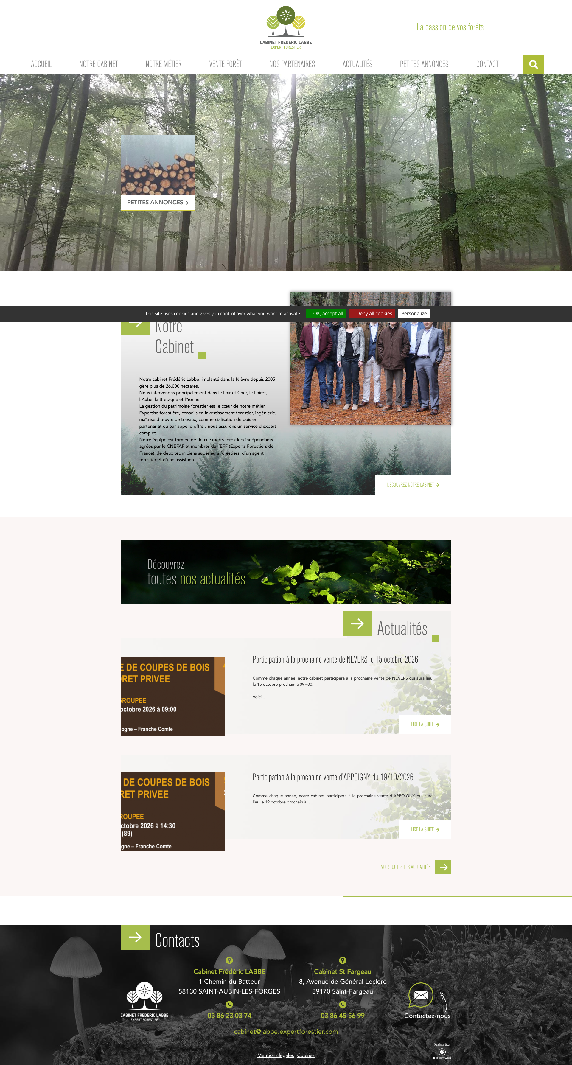 Aperçu du site