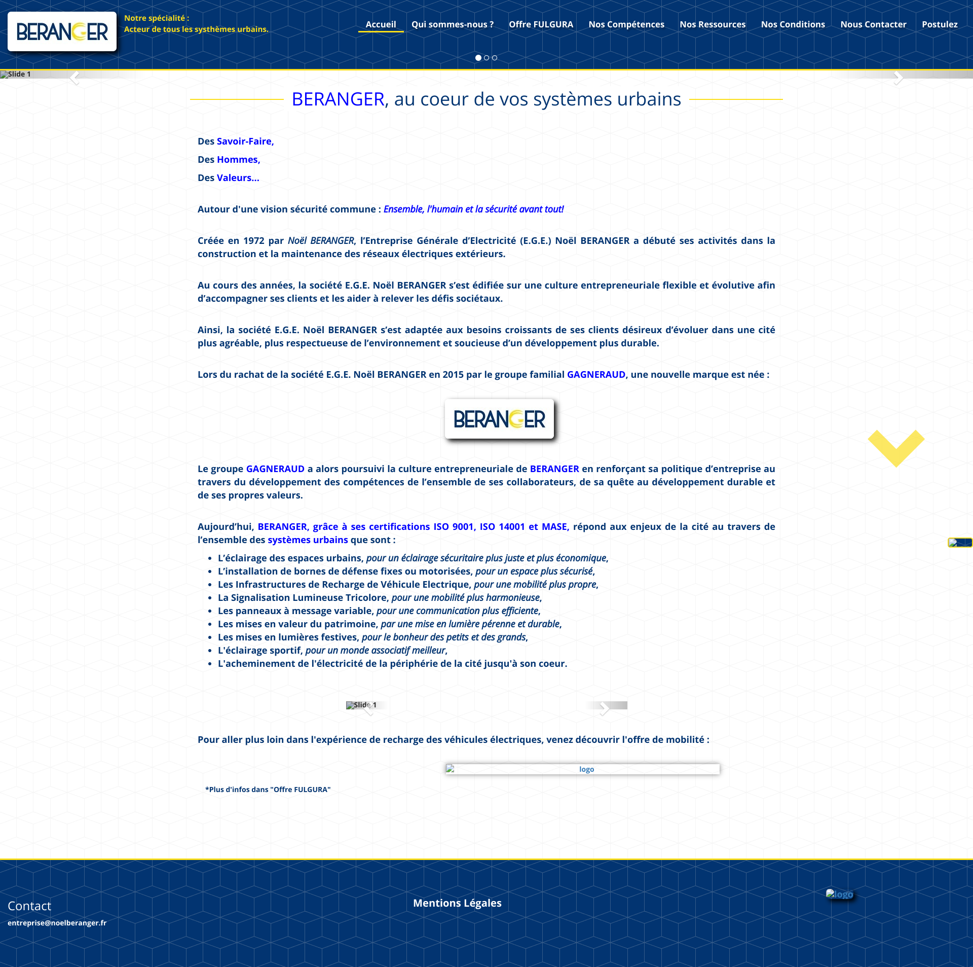 Aperçu du site