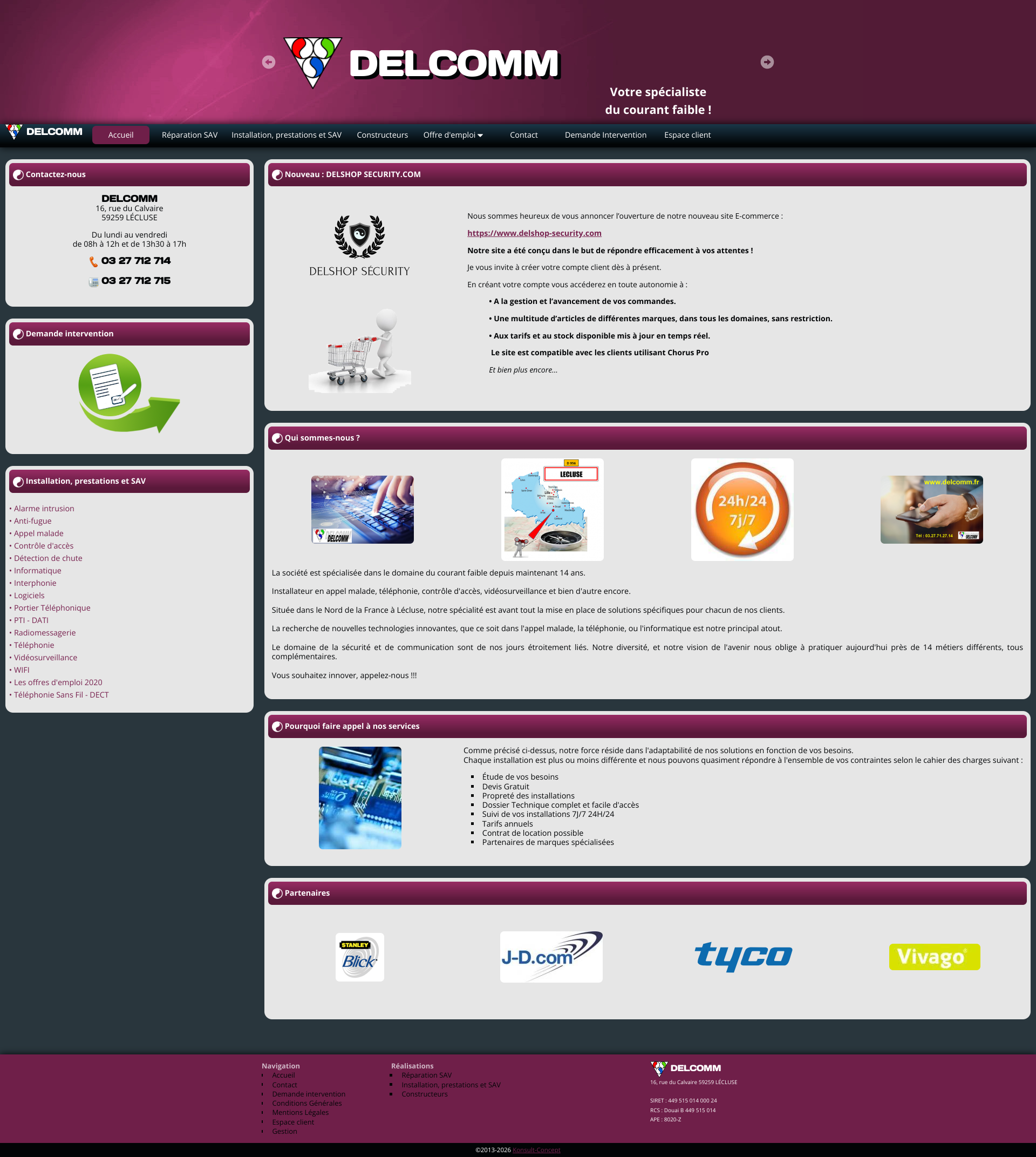 Aperçu du site
