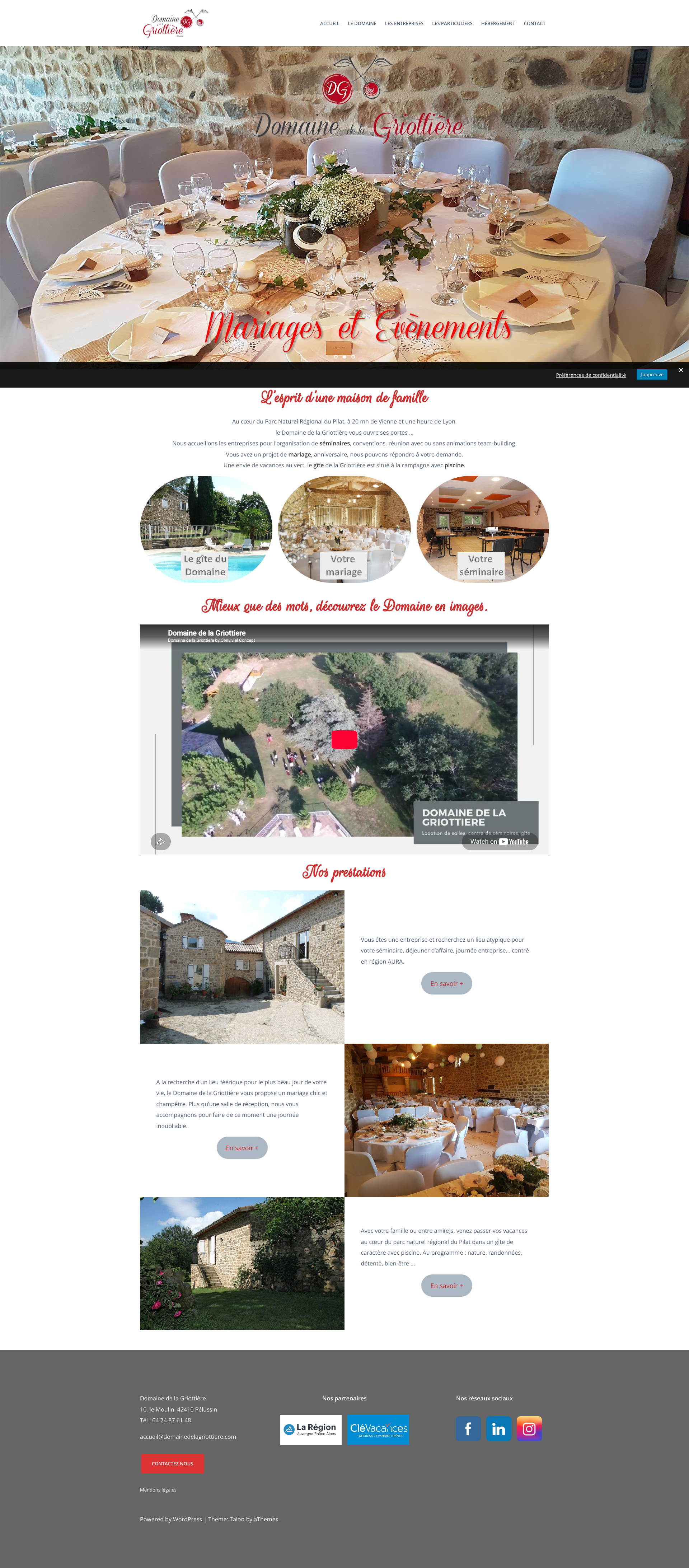 Aperçu du site