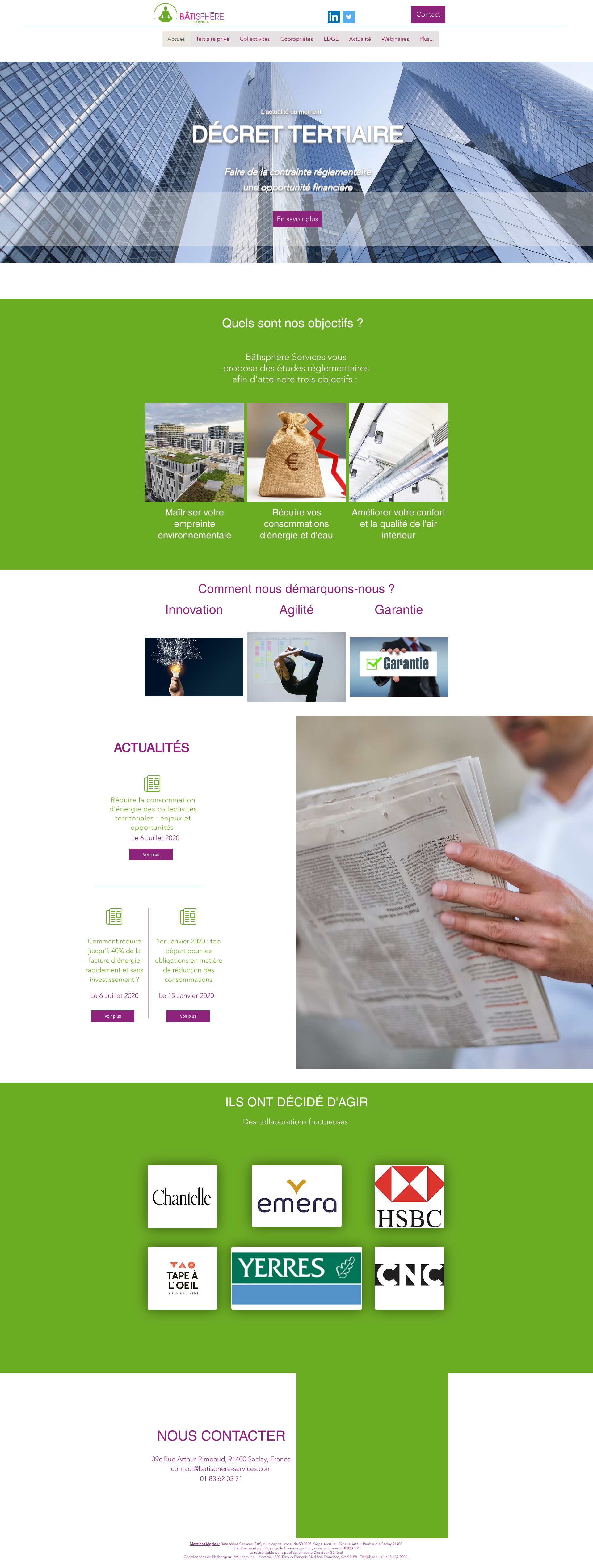 Aperçu du site
