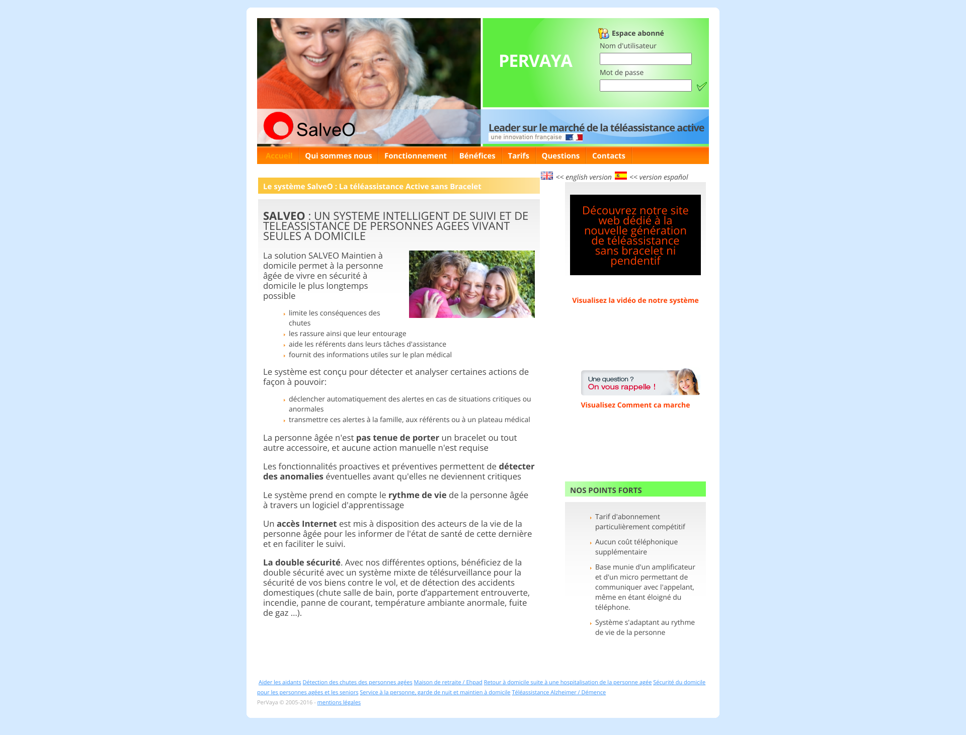 Aperçu du site