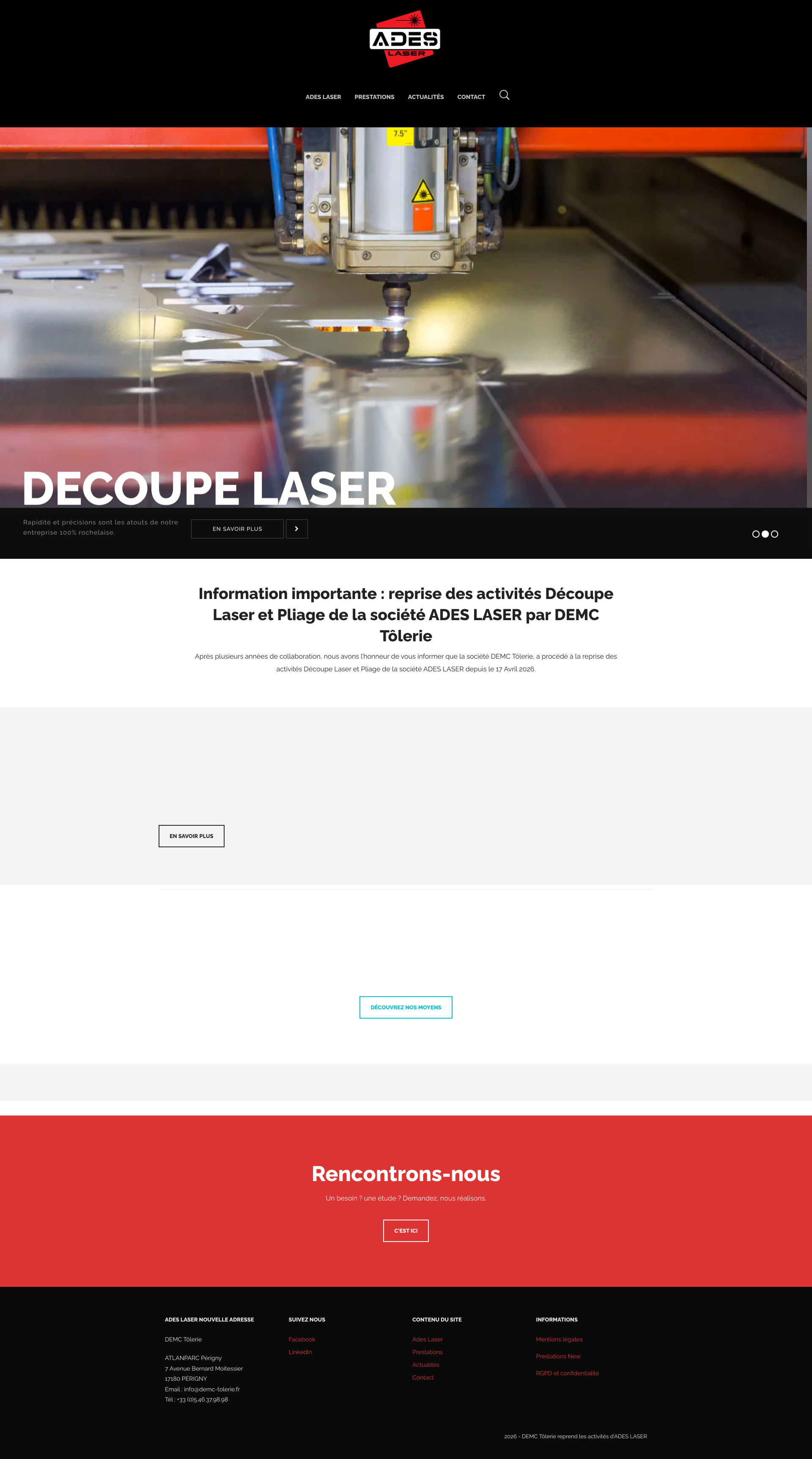 Aperçu du site