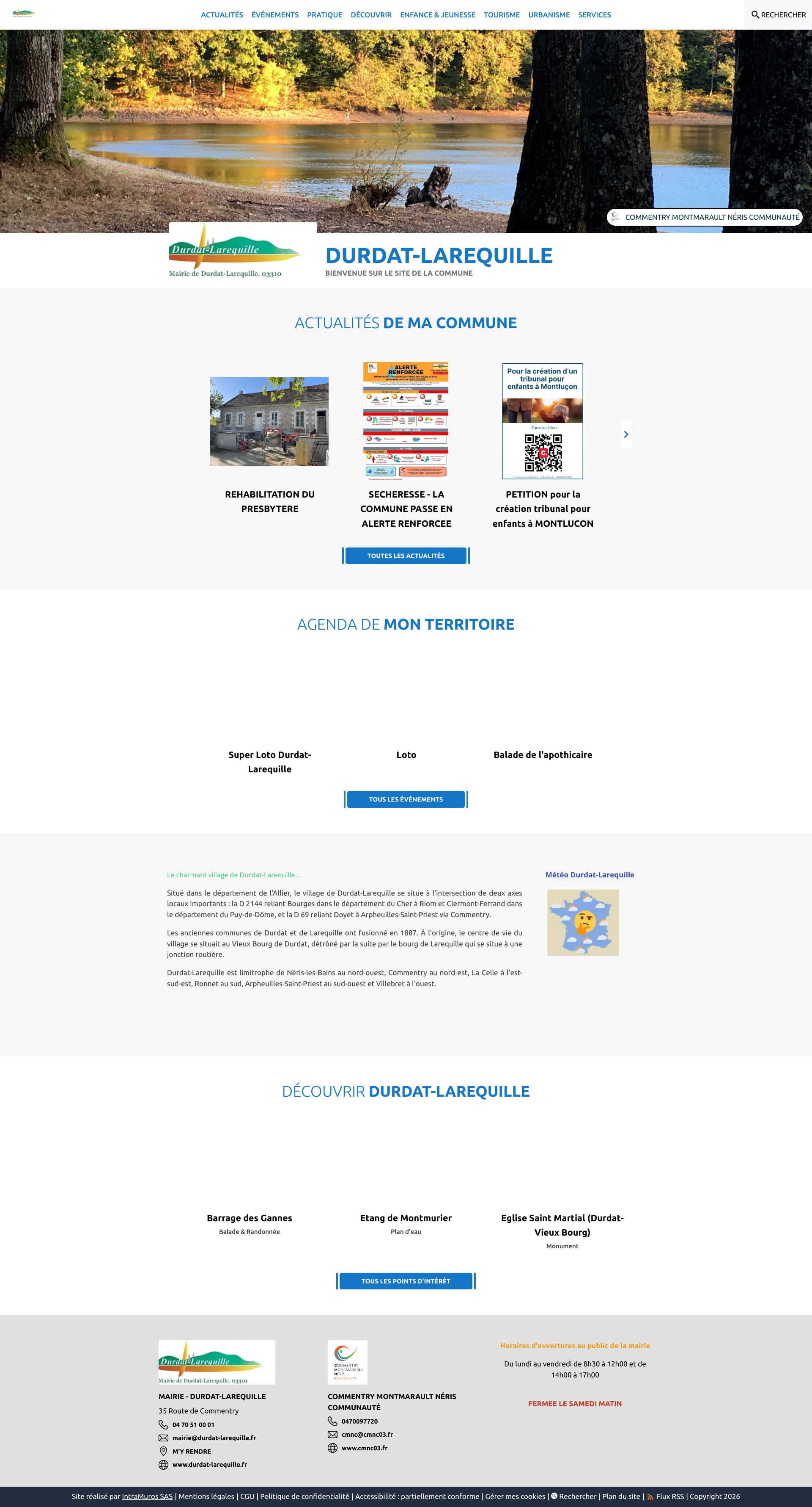 Aperçu du site