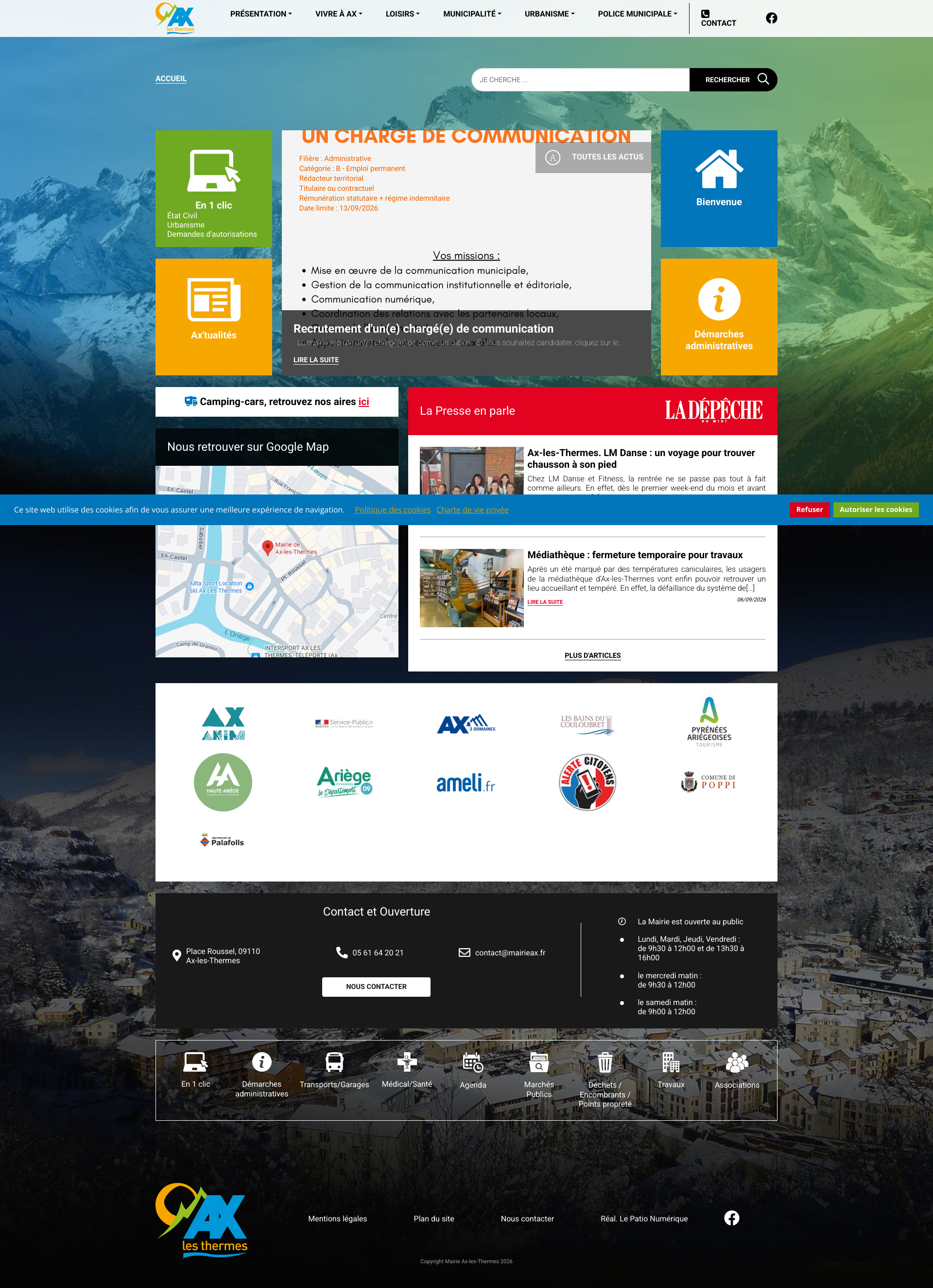 Aperçu du site