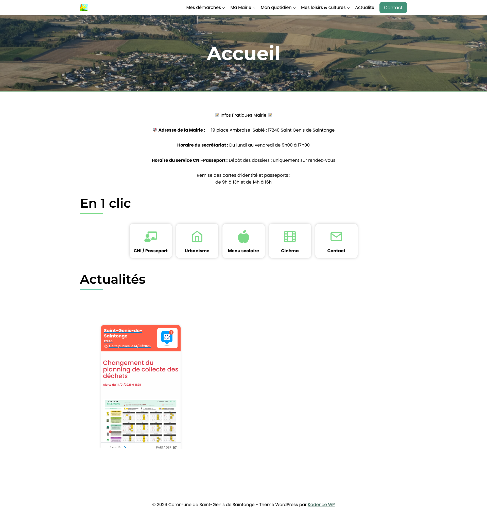 Aperçu du site