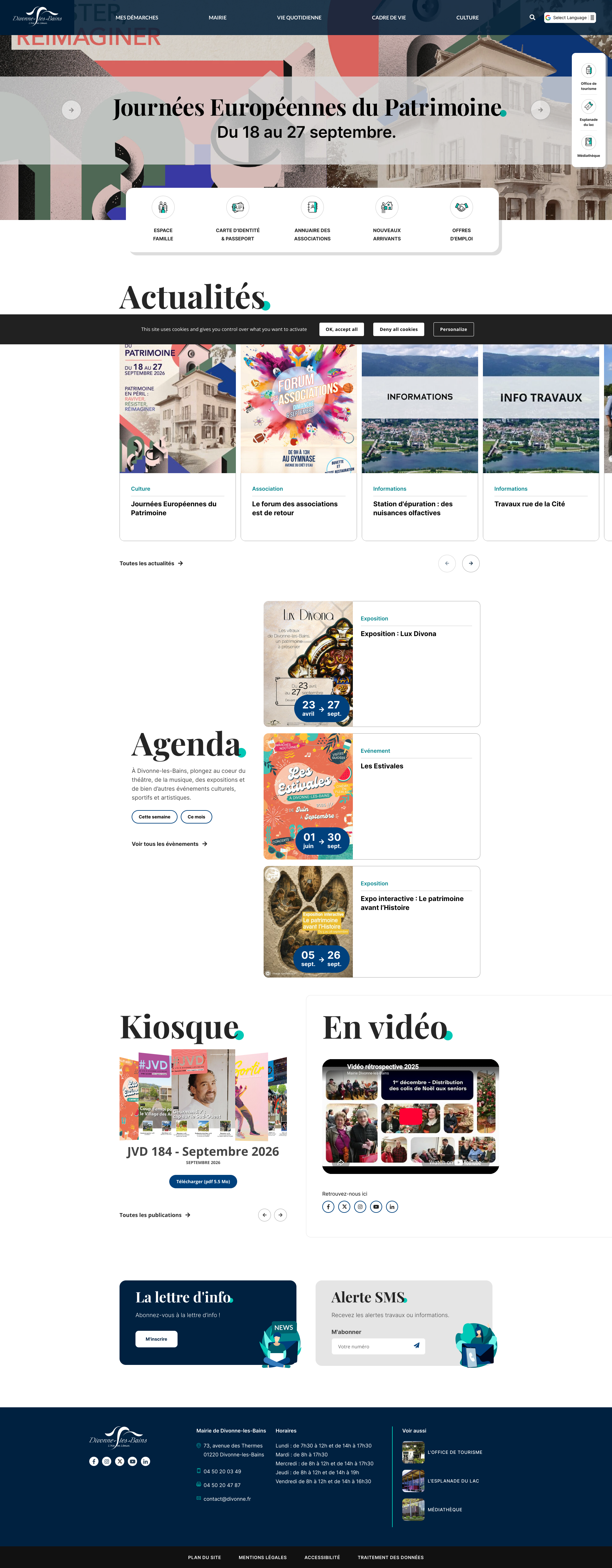 Aperçu du site