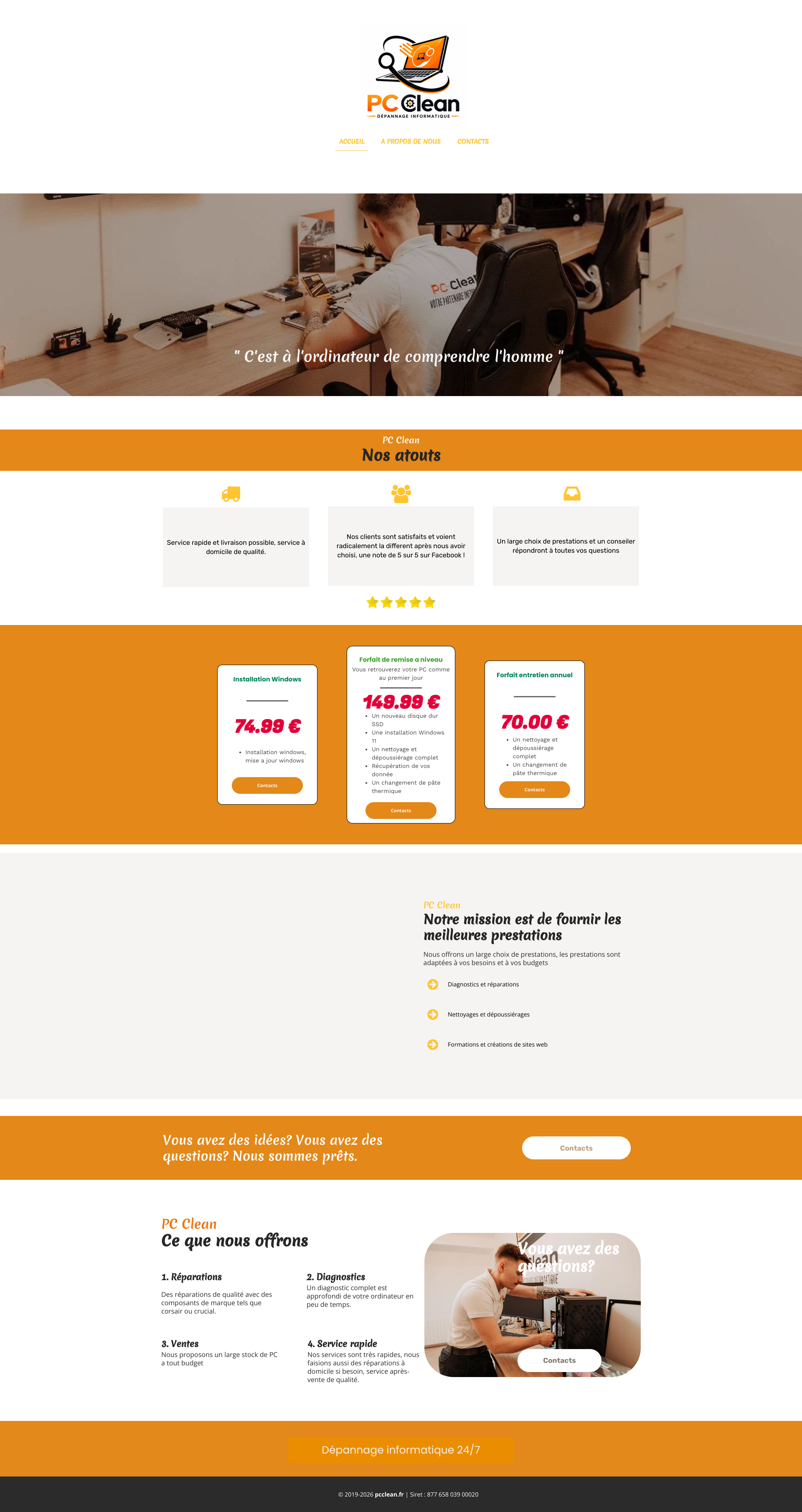 Aperçu du site