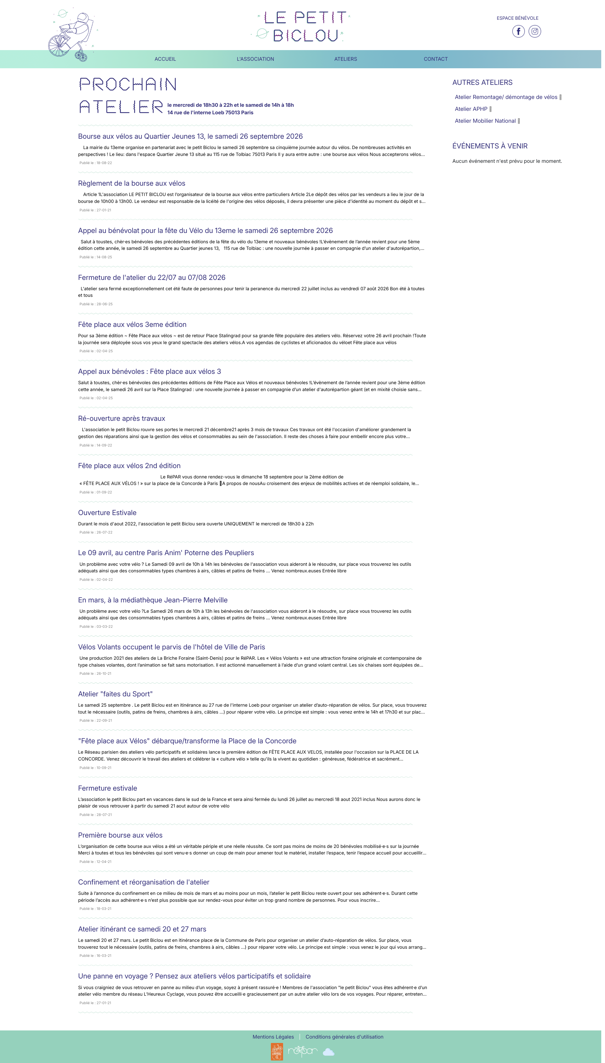 Aperçu du site