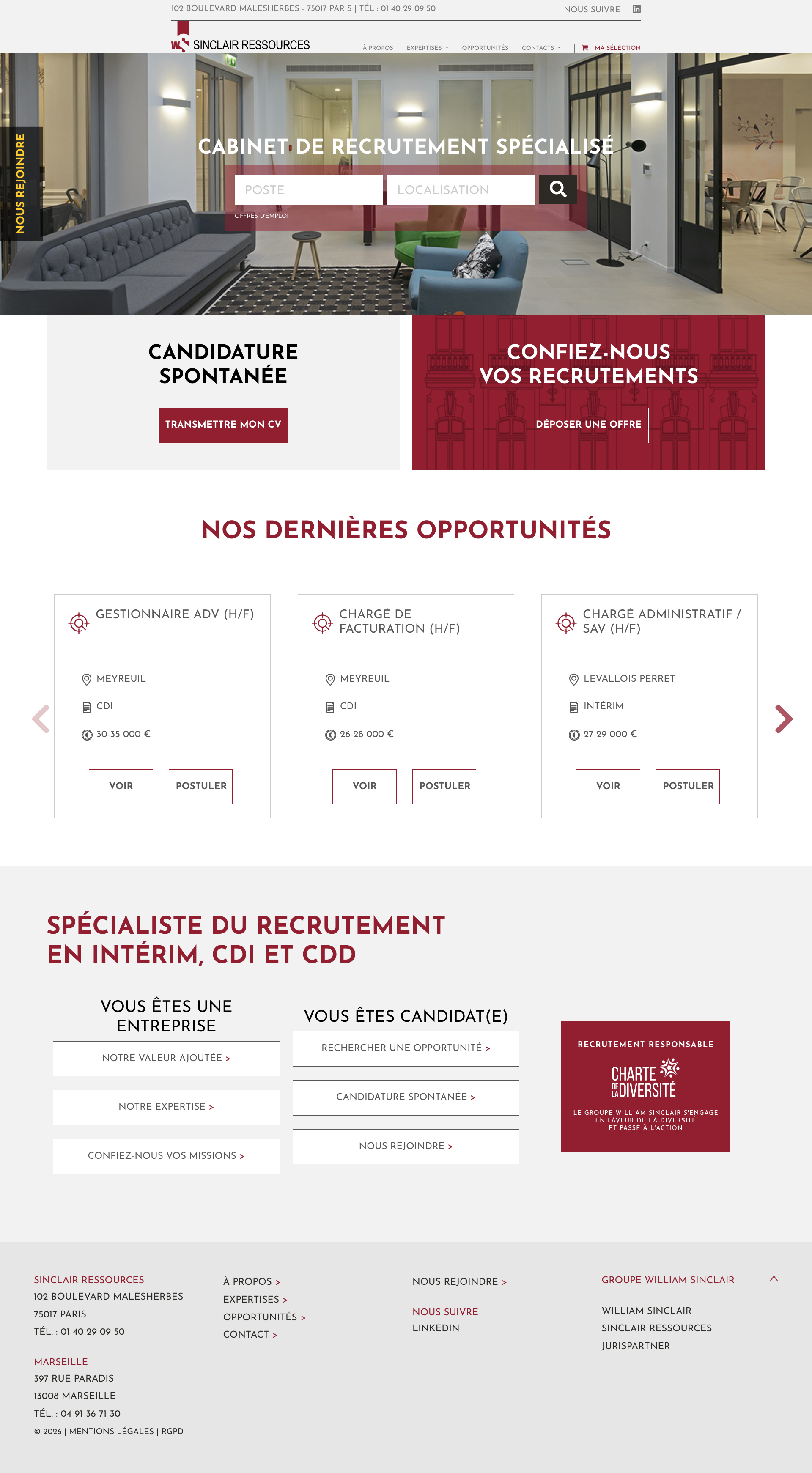 Aperçu du site