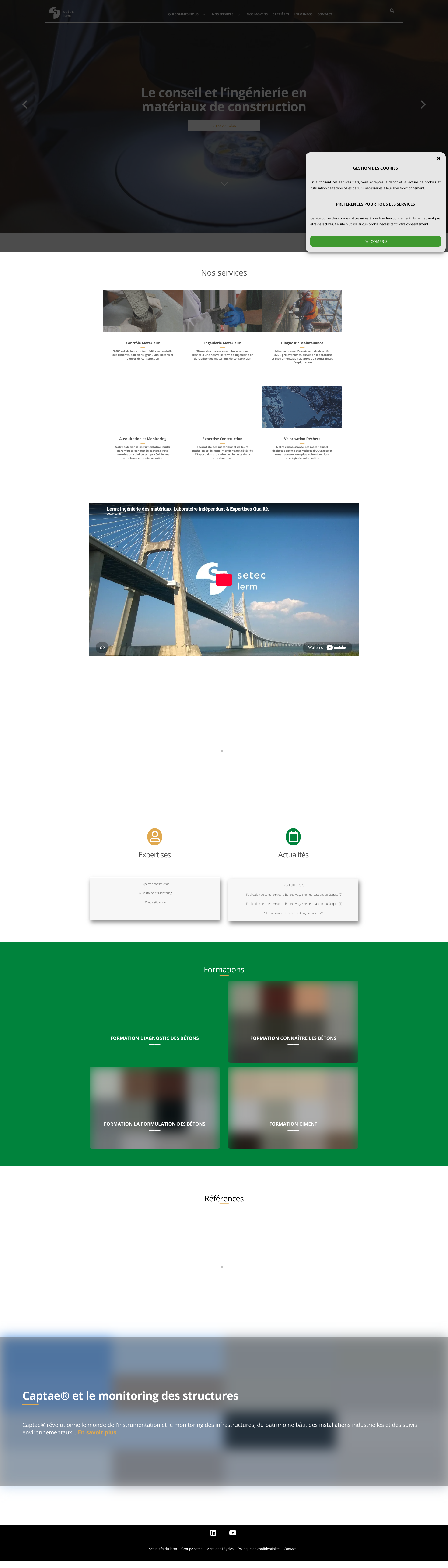 Aperçu du site