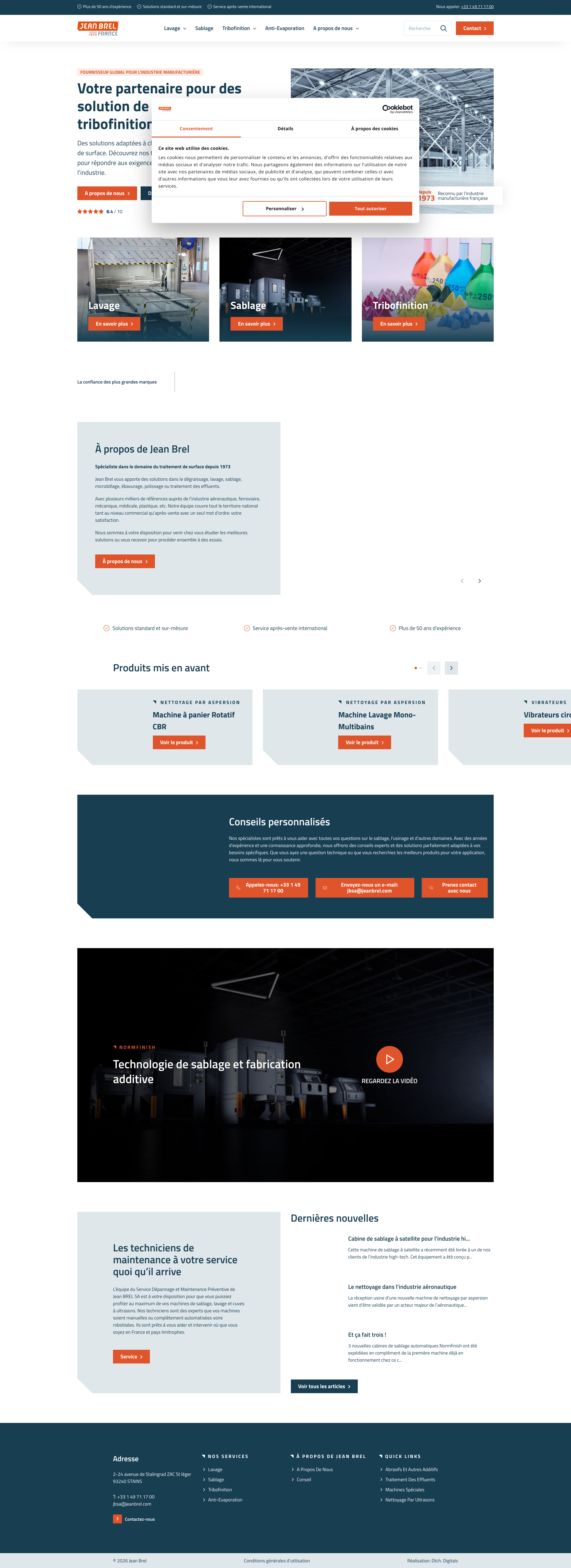 Aperçu du site