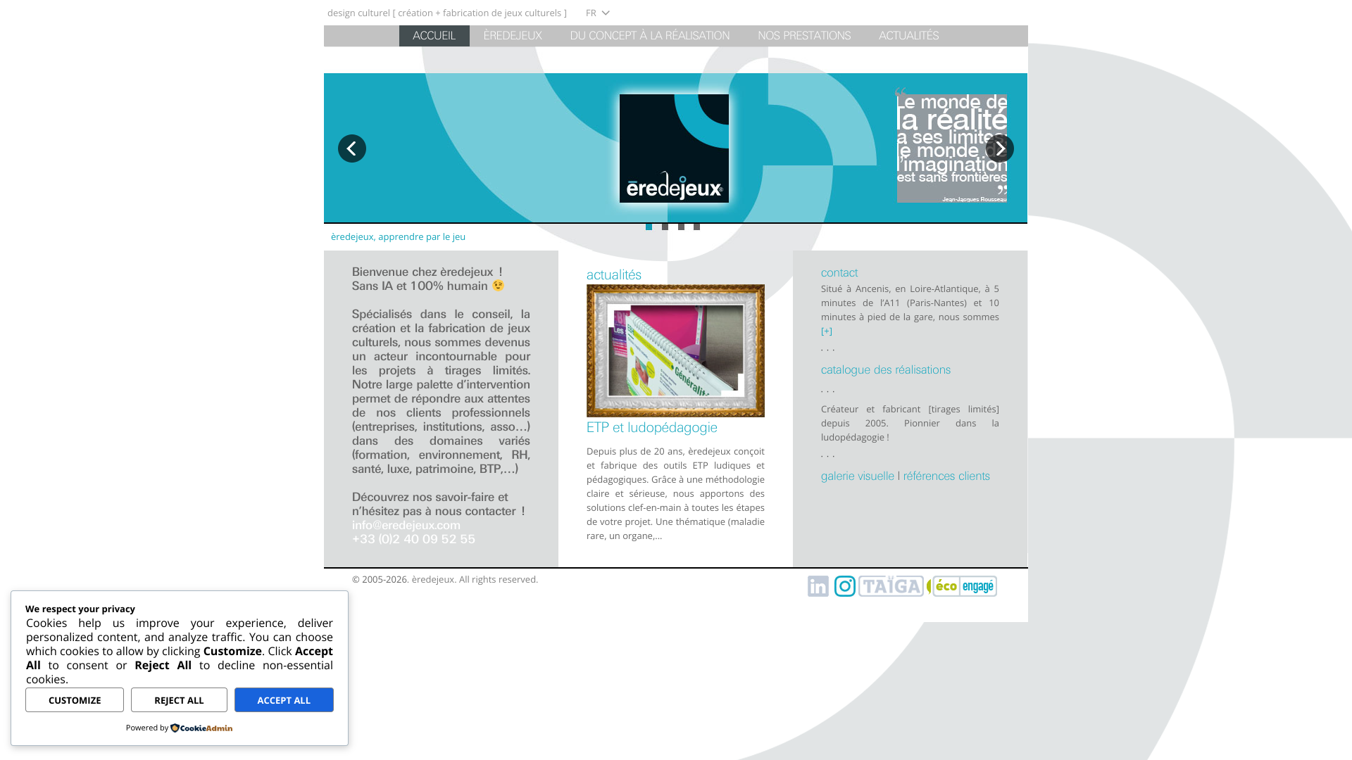 Aperçu du site