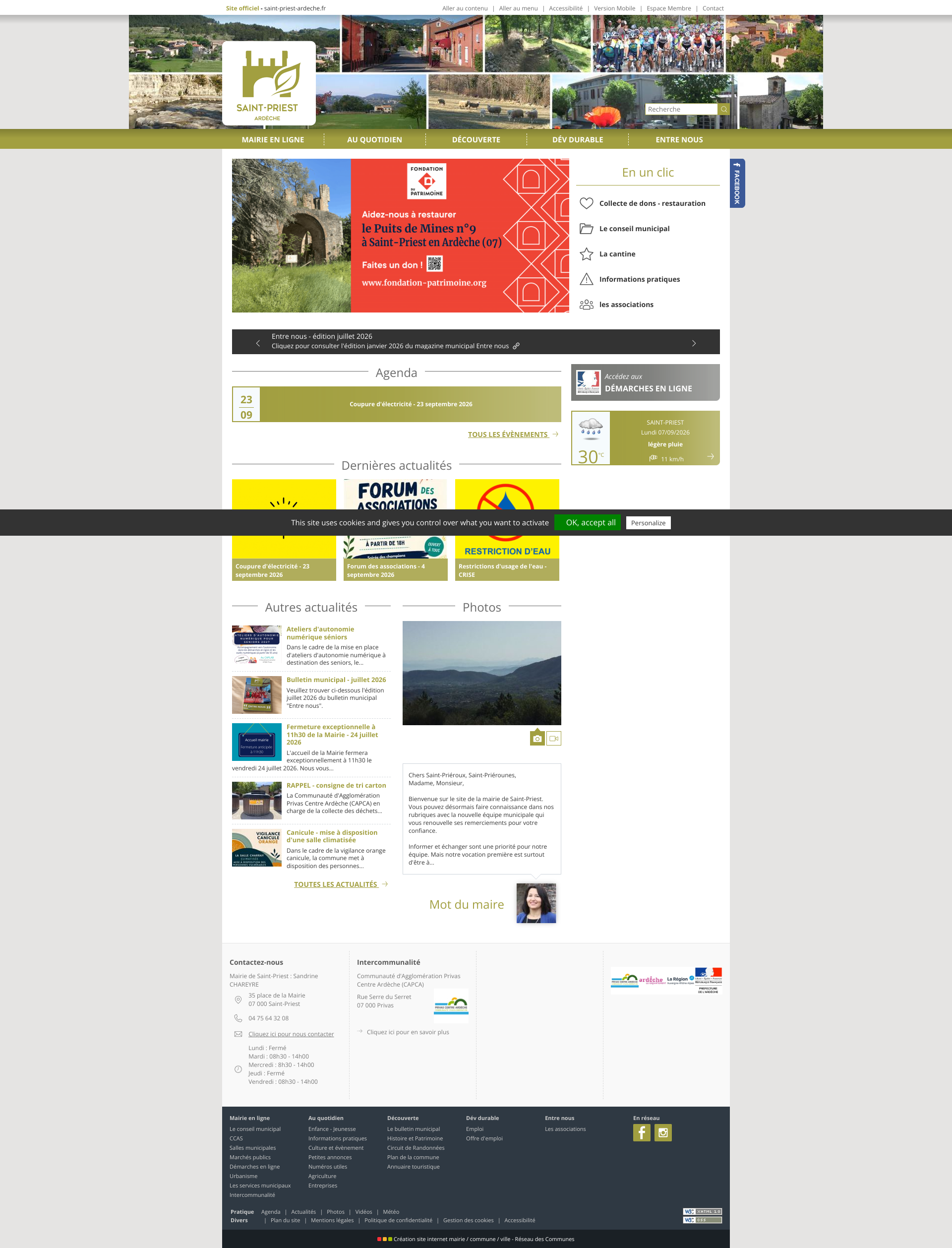 Aperçu du site