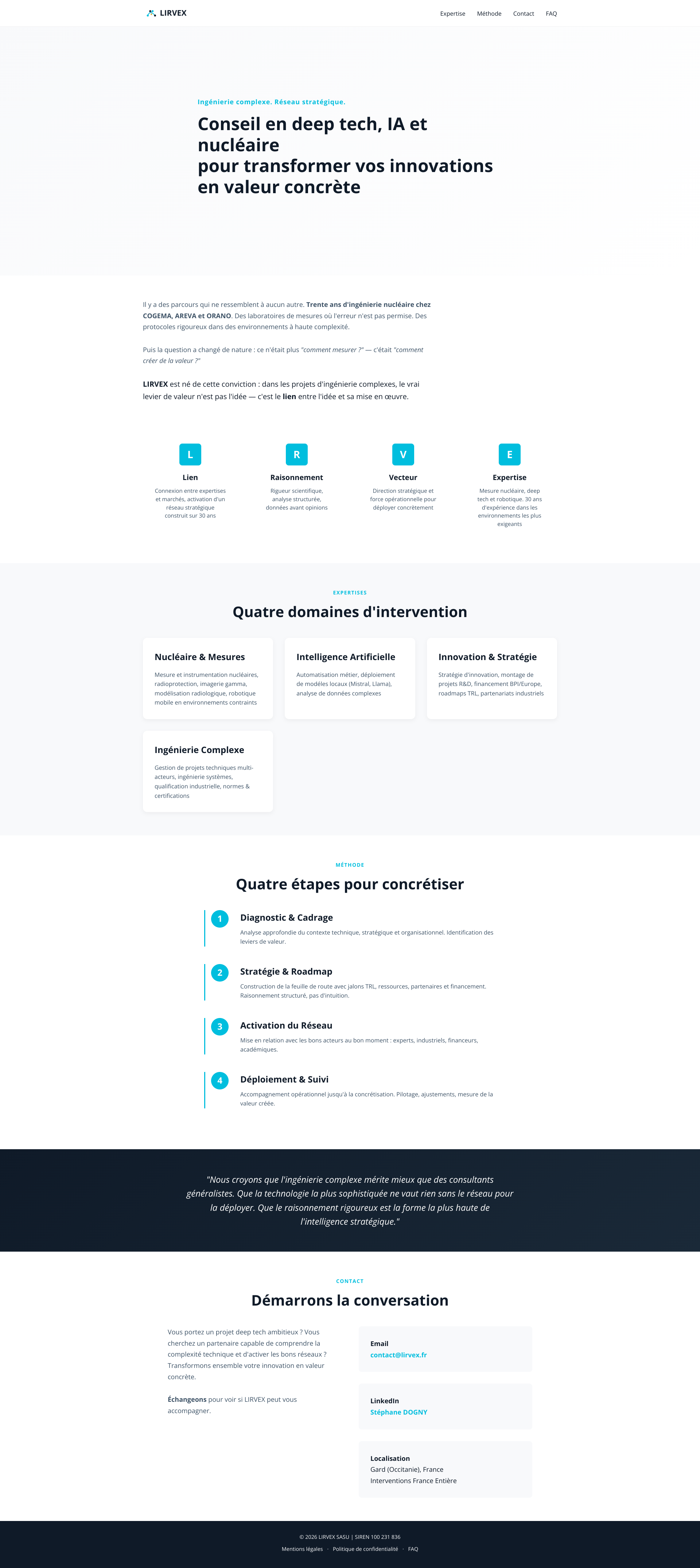 Aperçu du site