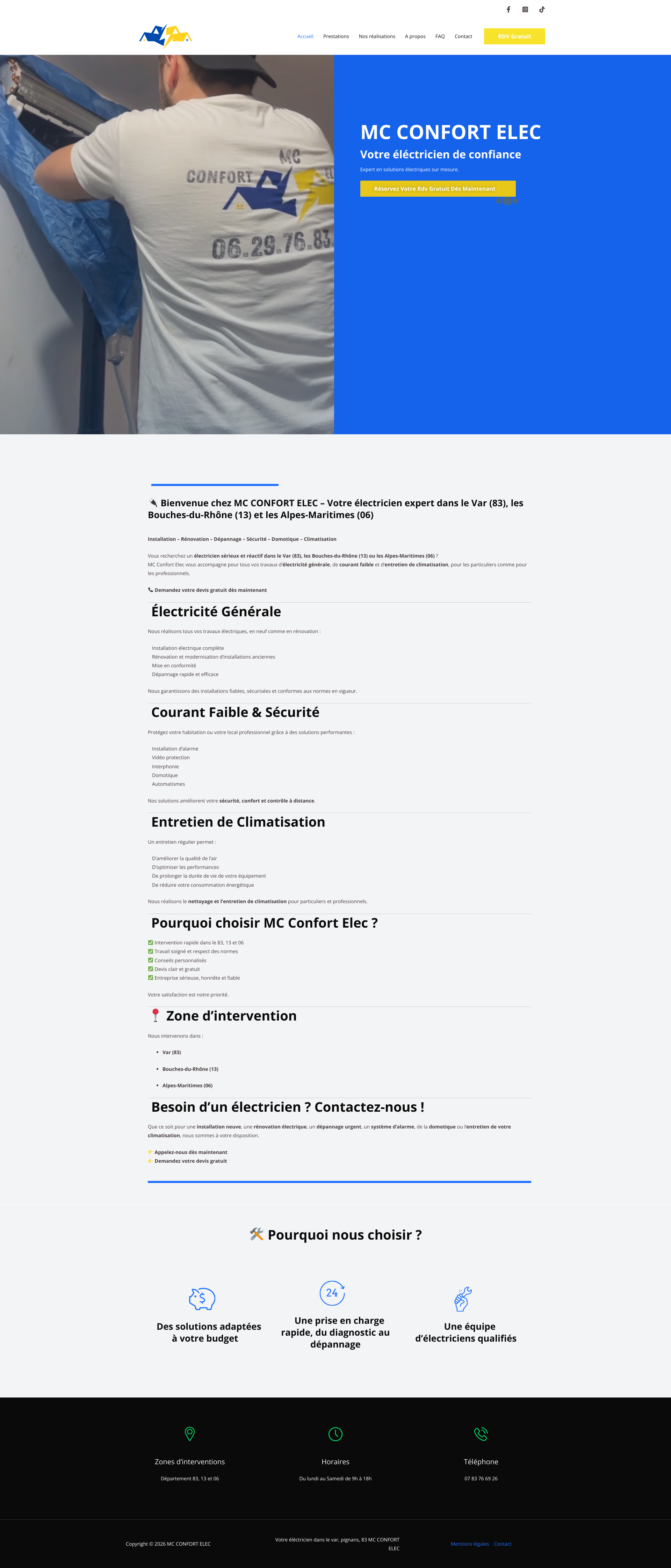 Aperçu du site
