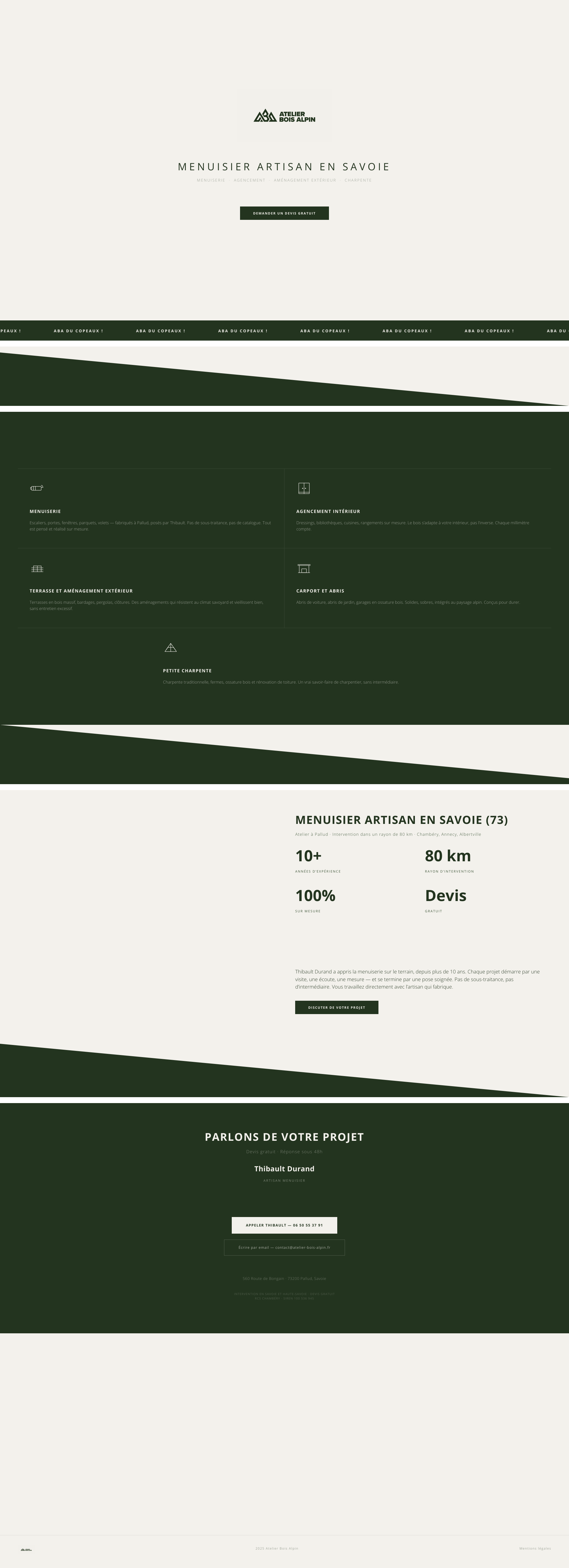 Aperçu du site