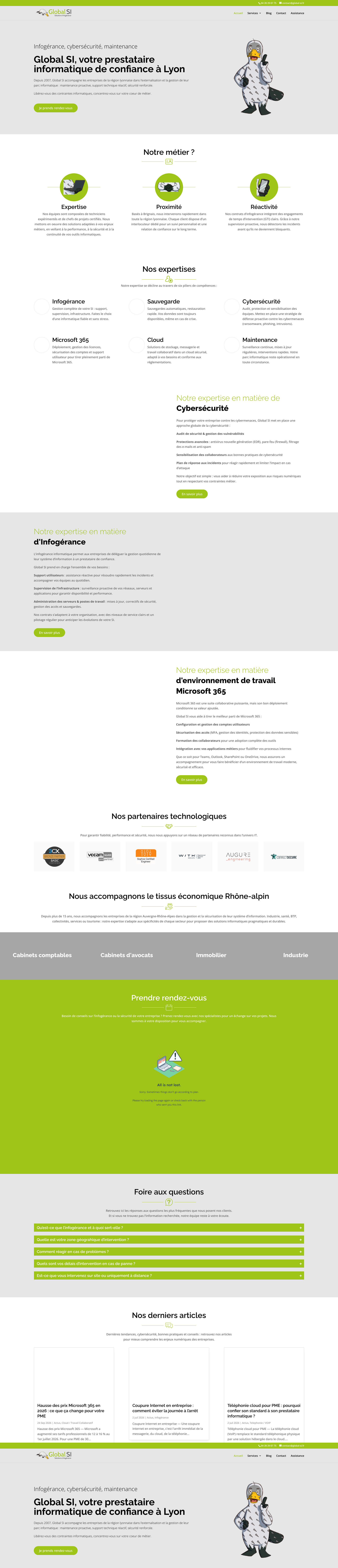 Aperçu du site