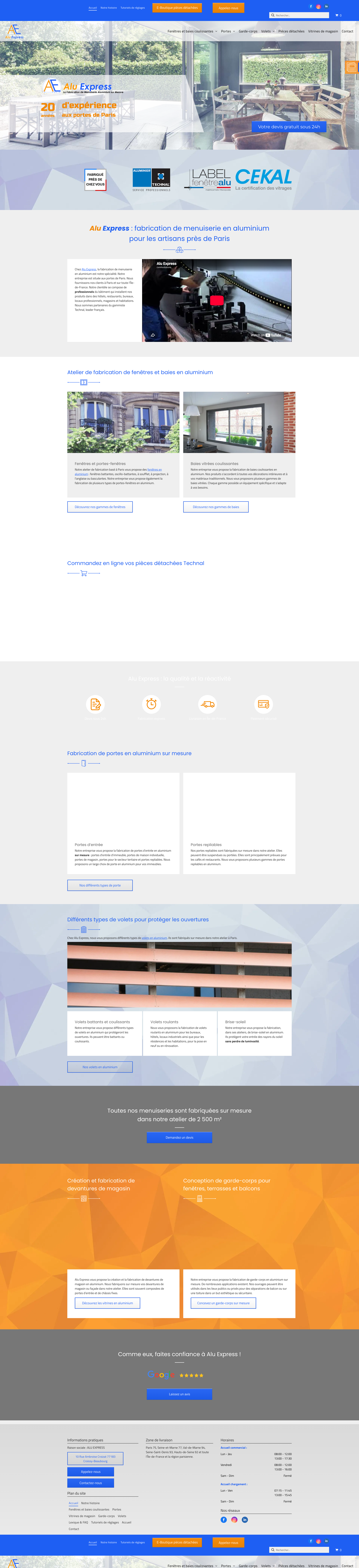 Aperçu du site