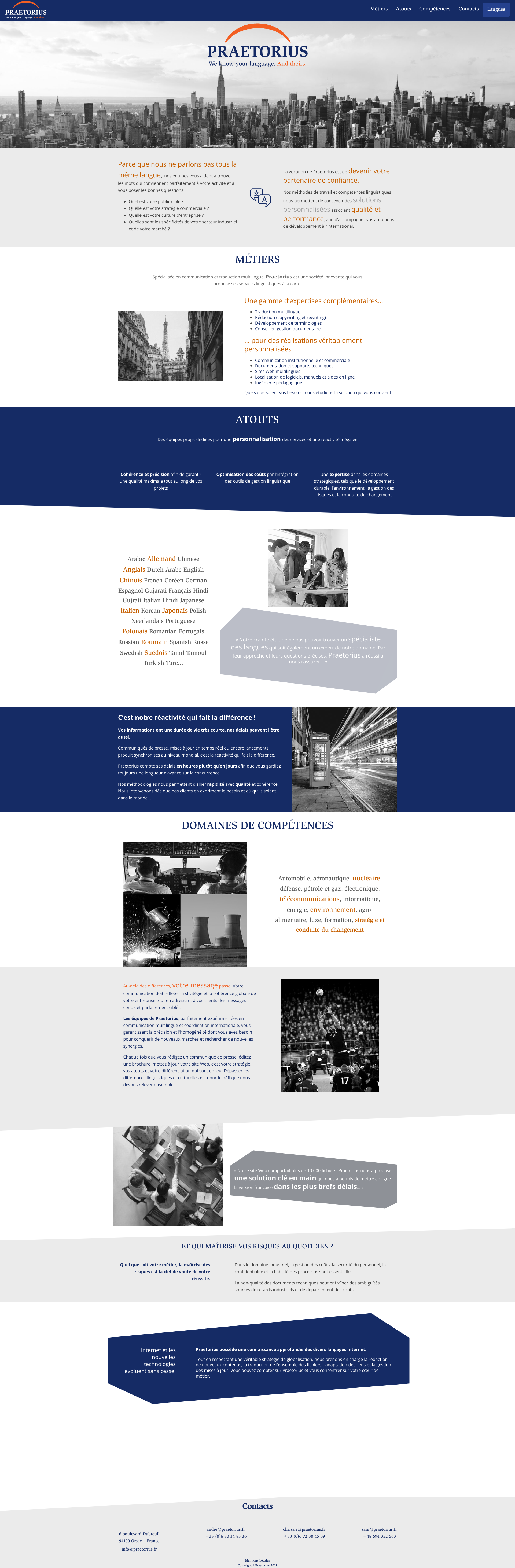 Aperçu du site