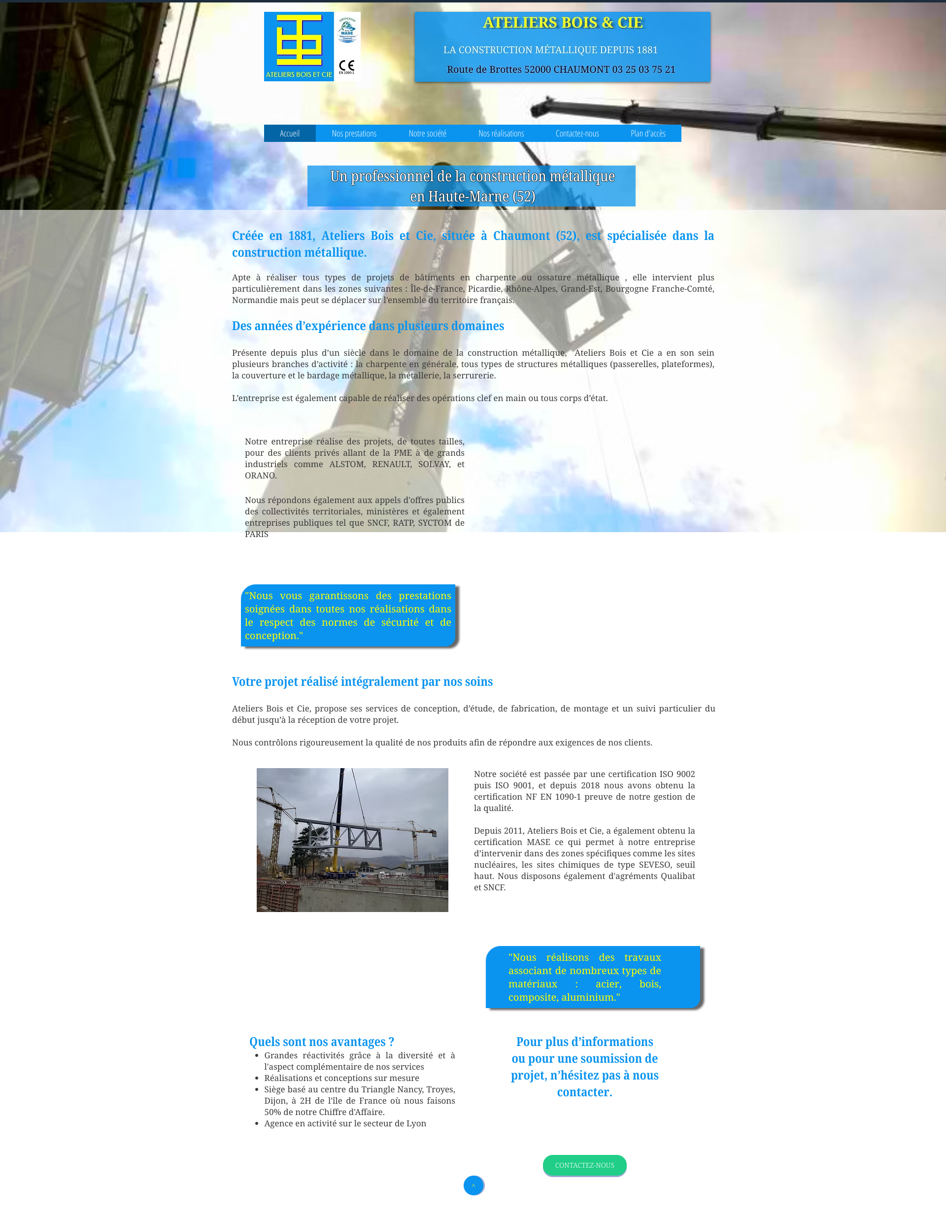 Aperçu du site
