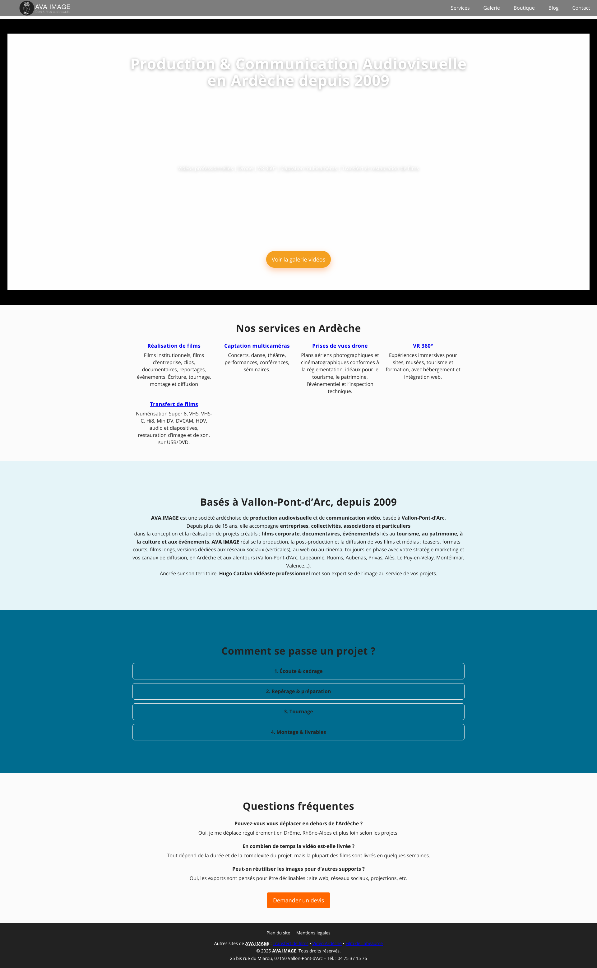 Aperçu du site
