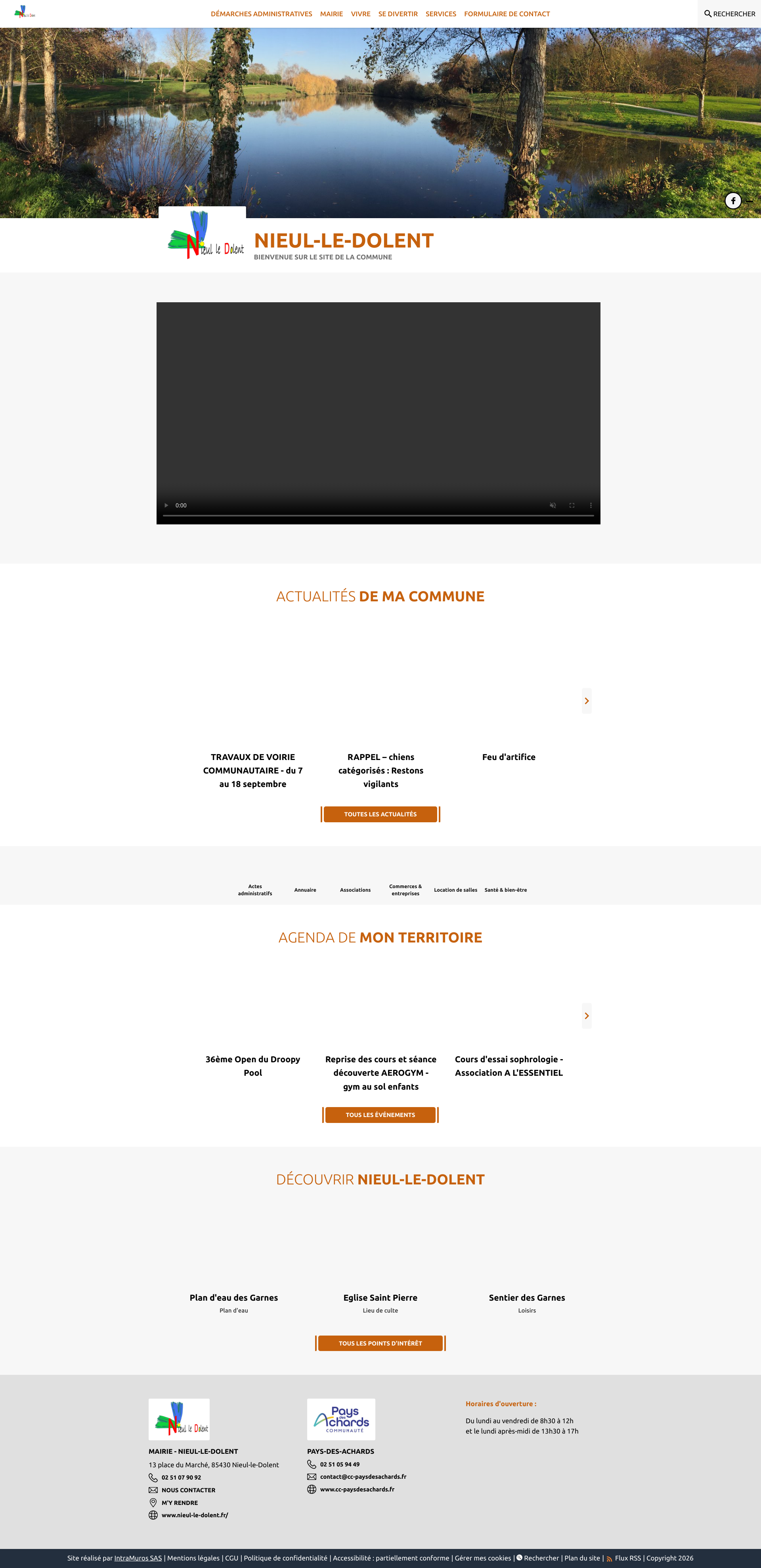 Aperçu du site