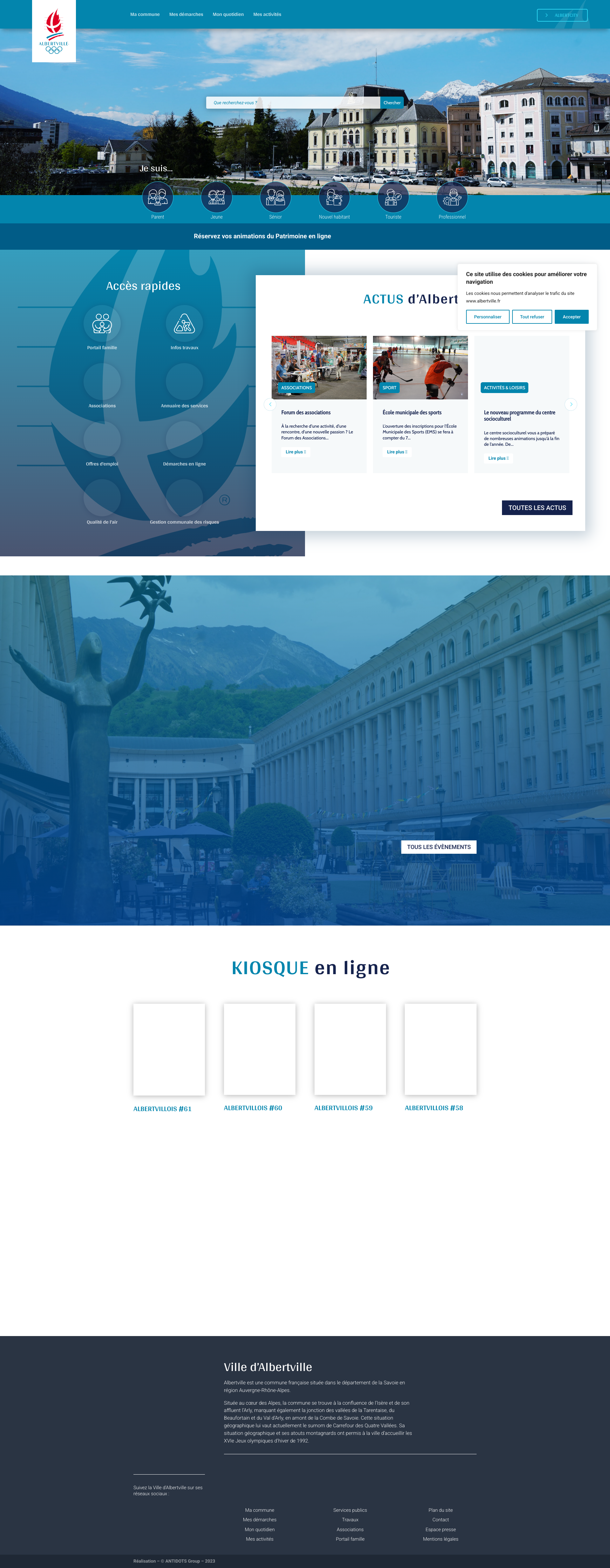 Aperçu du site