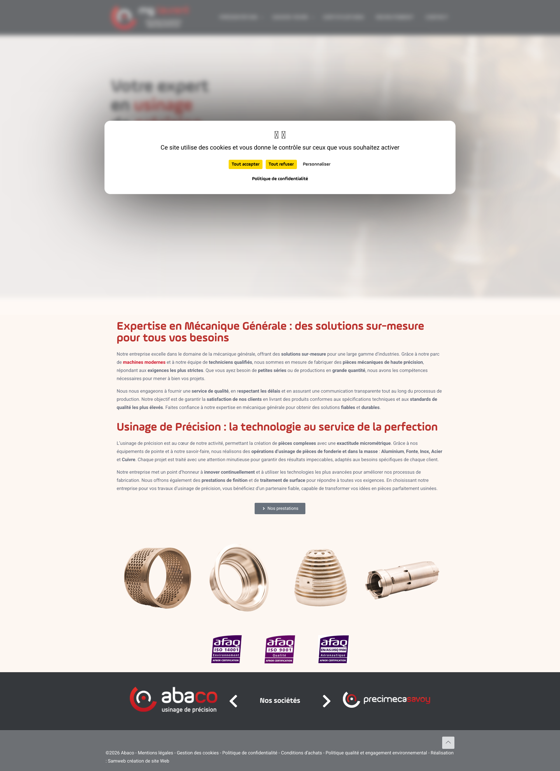 Aperçu du site
