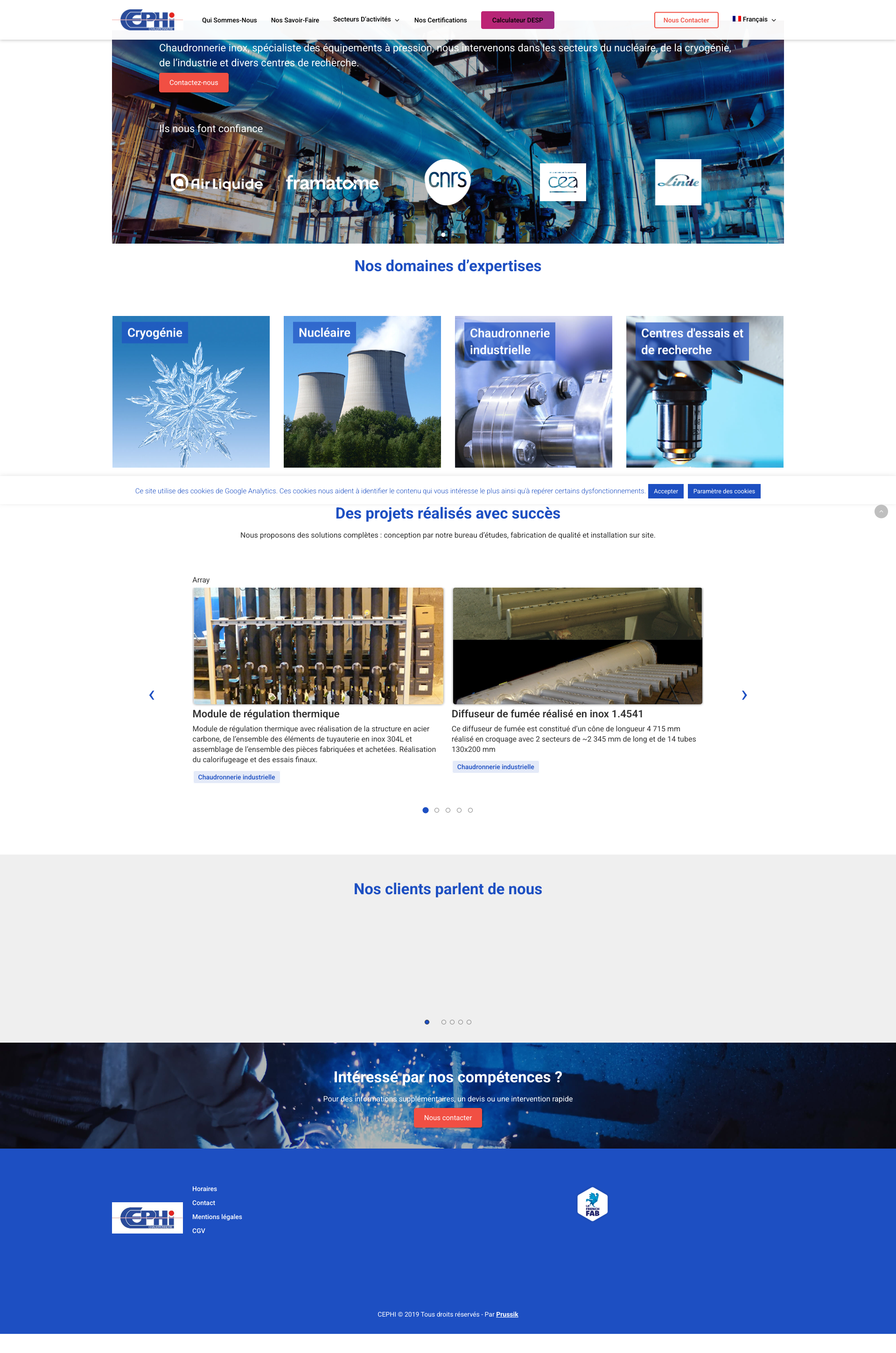Aperçu du site