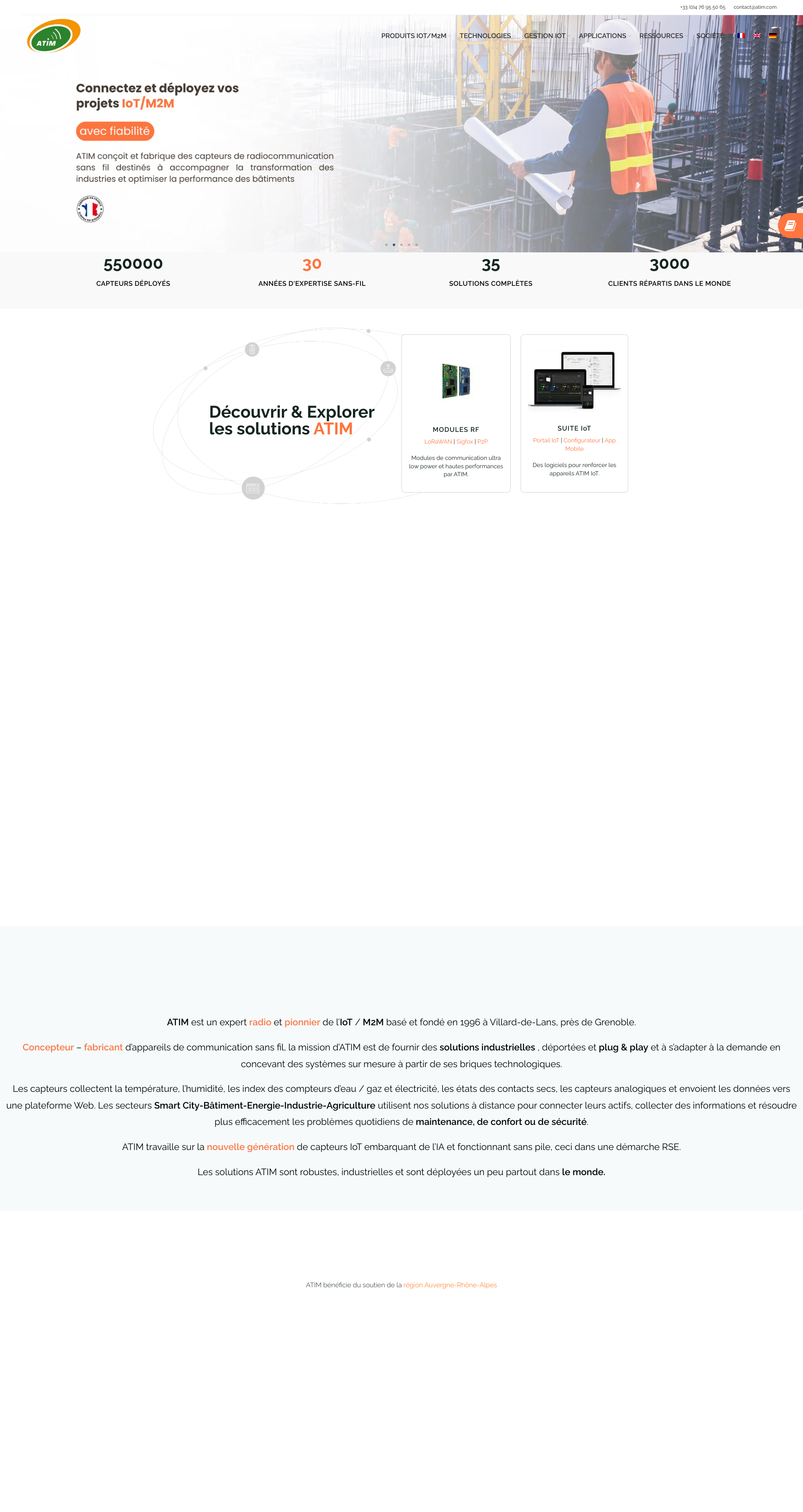 Aperçu du site