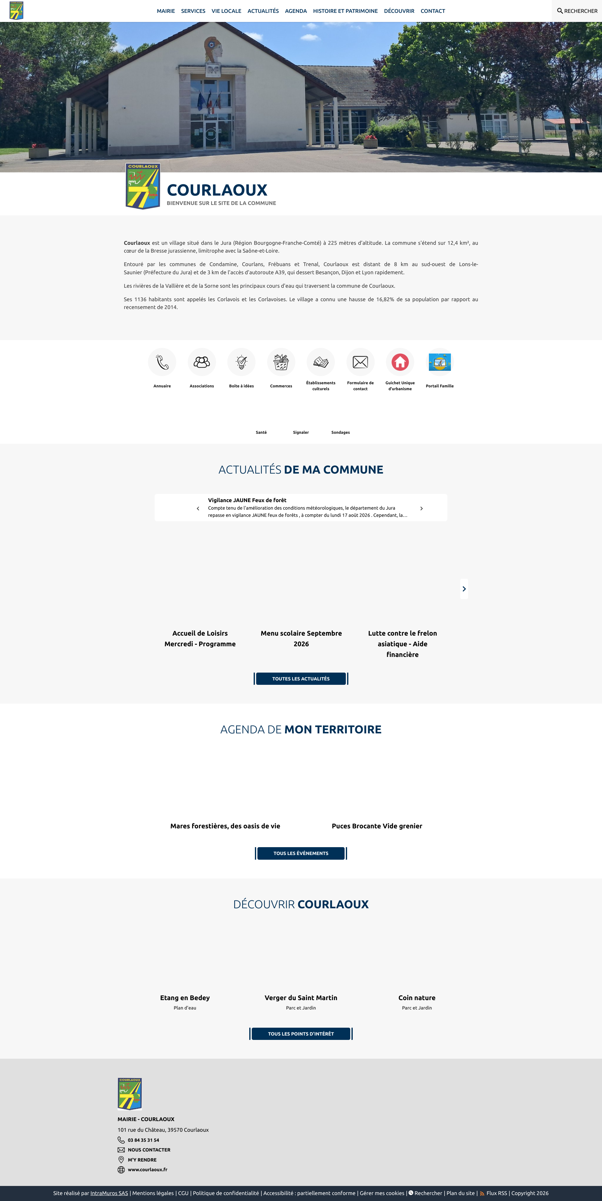 Aperçu du site