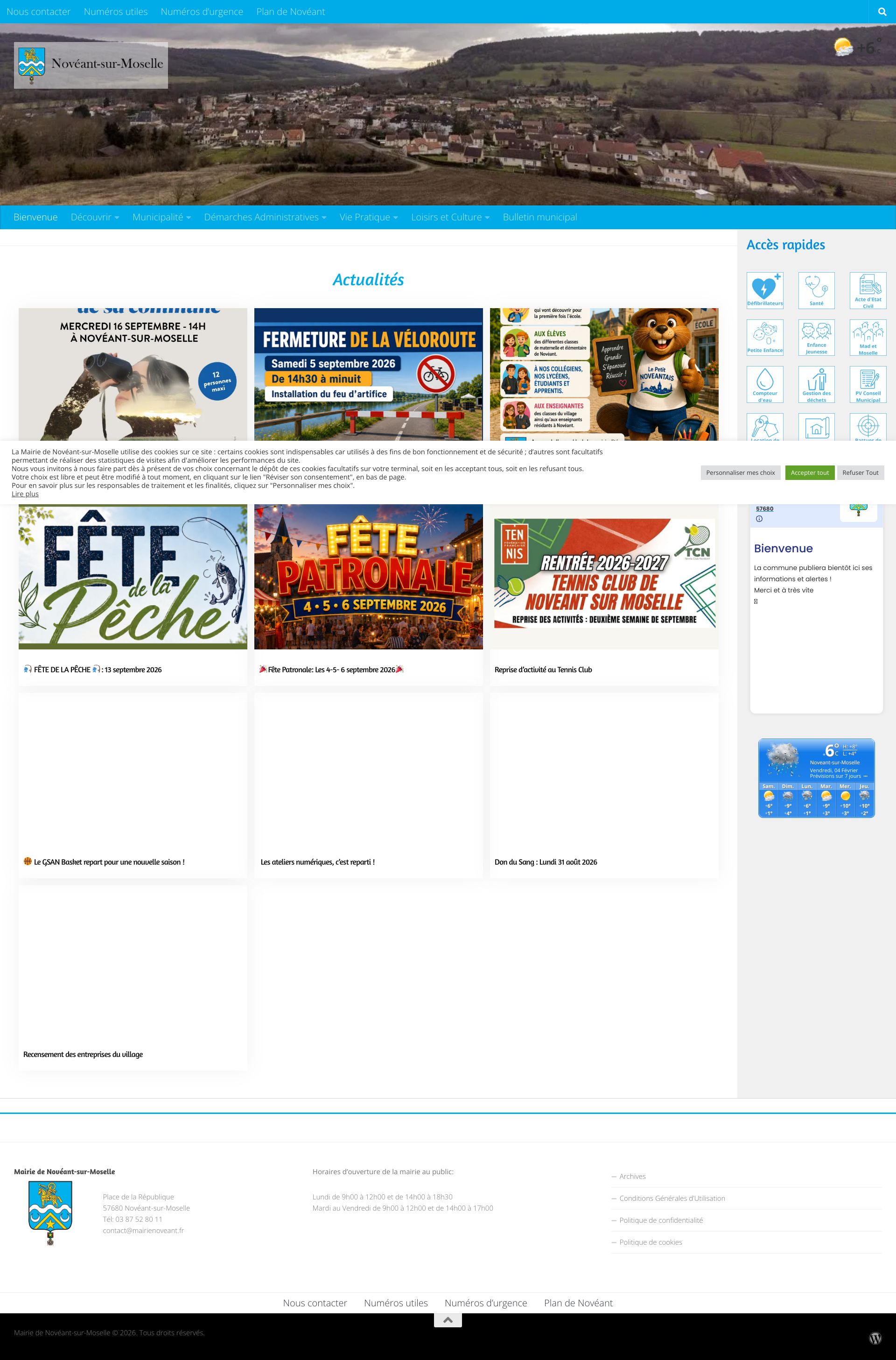 Aperçu du site