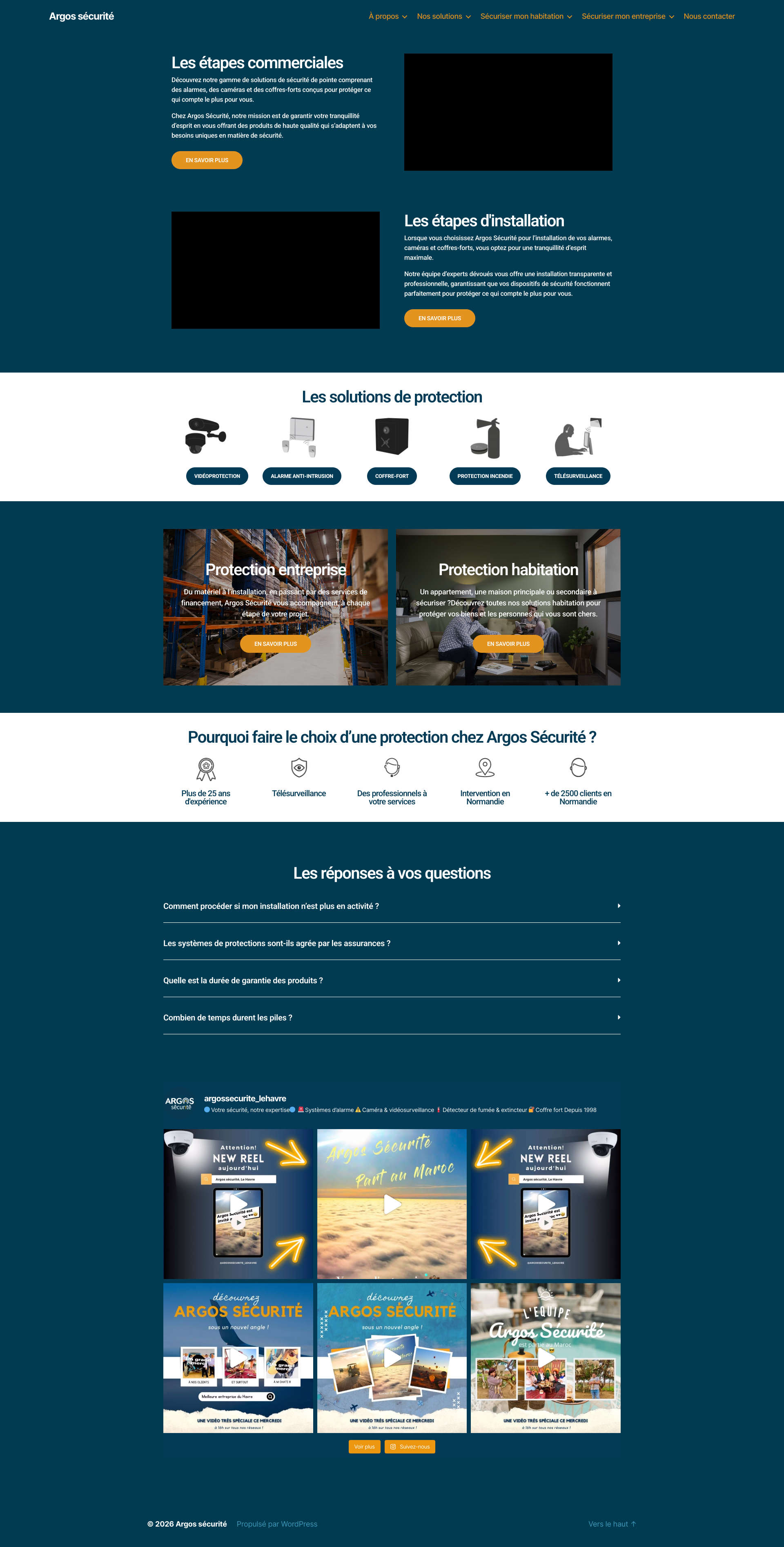 Aperçu du site