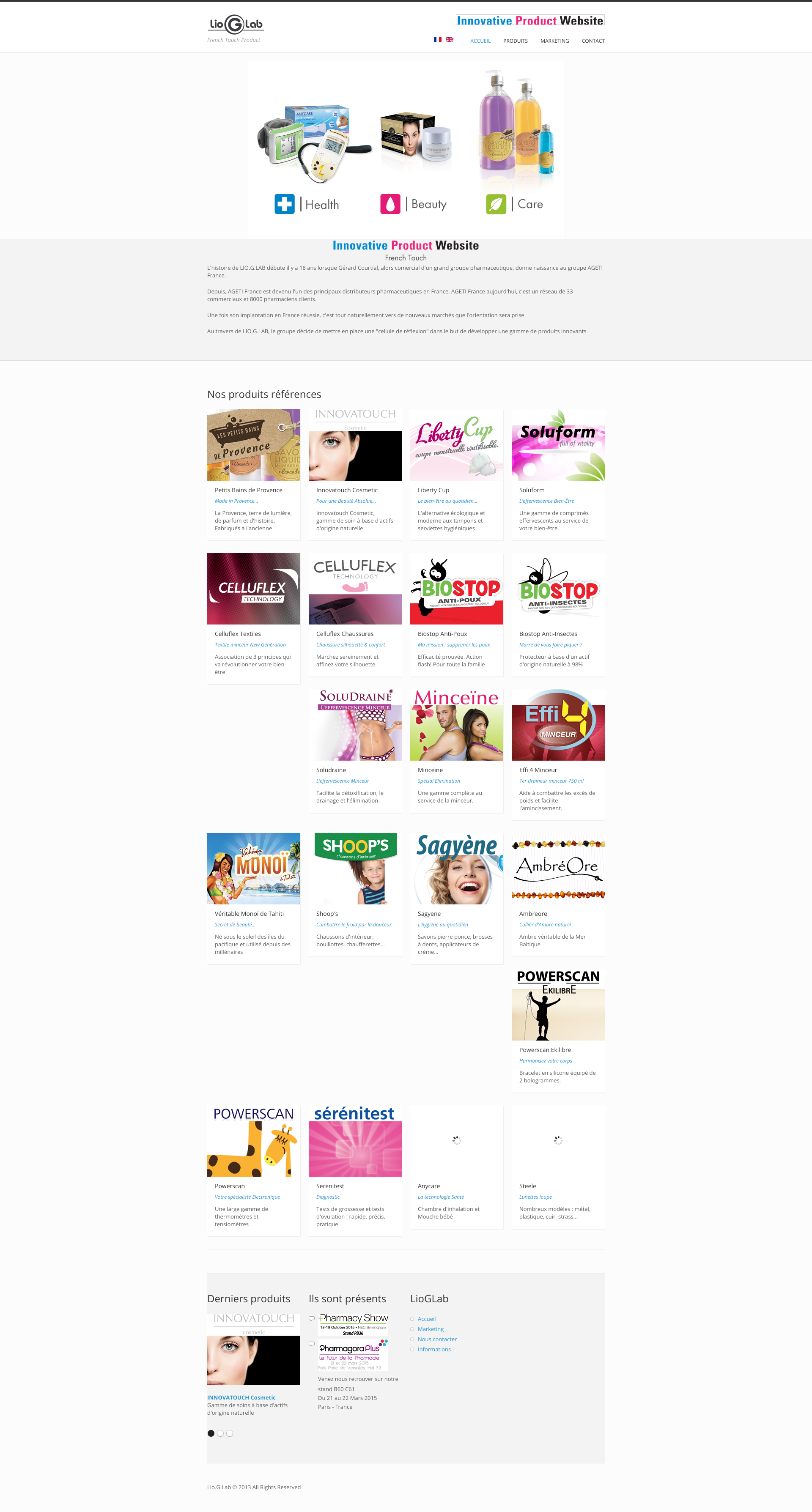 Aperçu du site