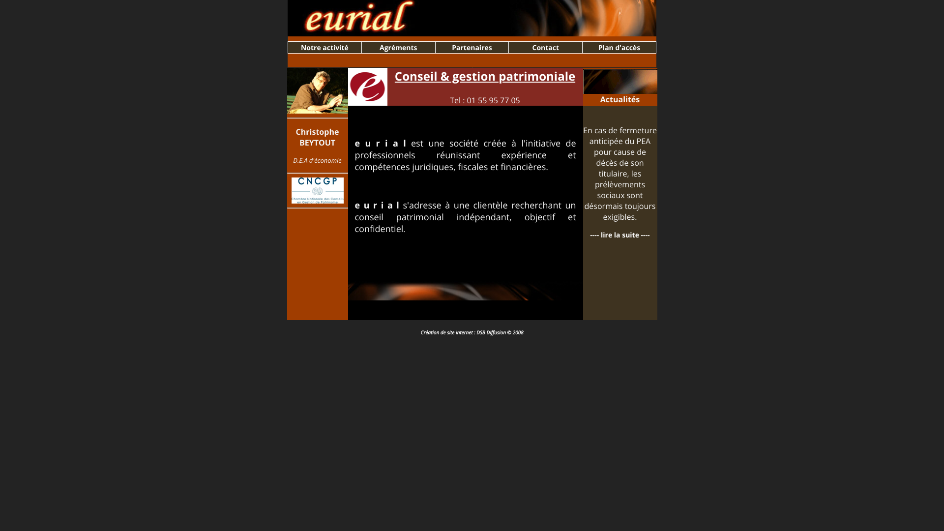 Aperçu du site