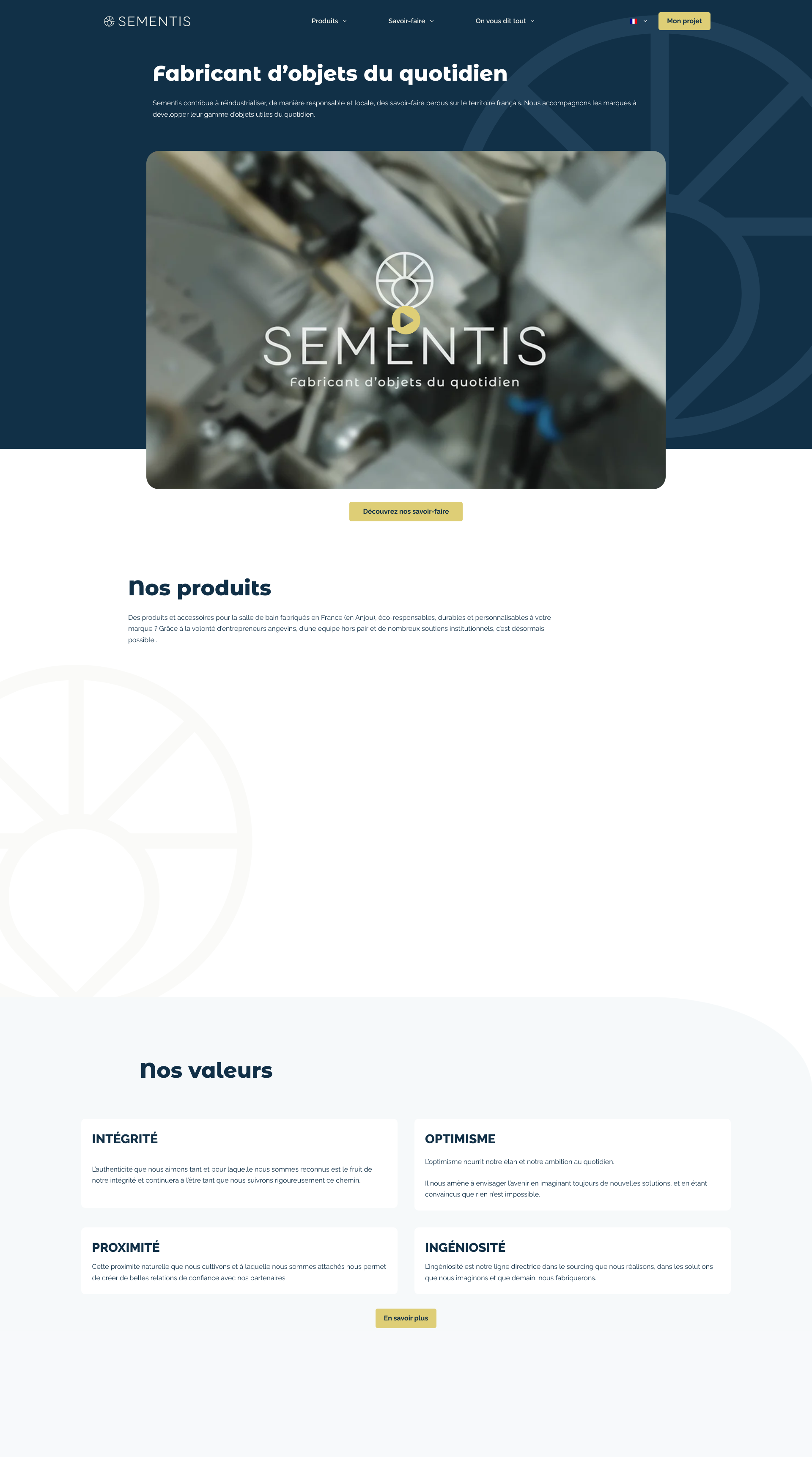 Aperçu du site
