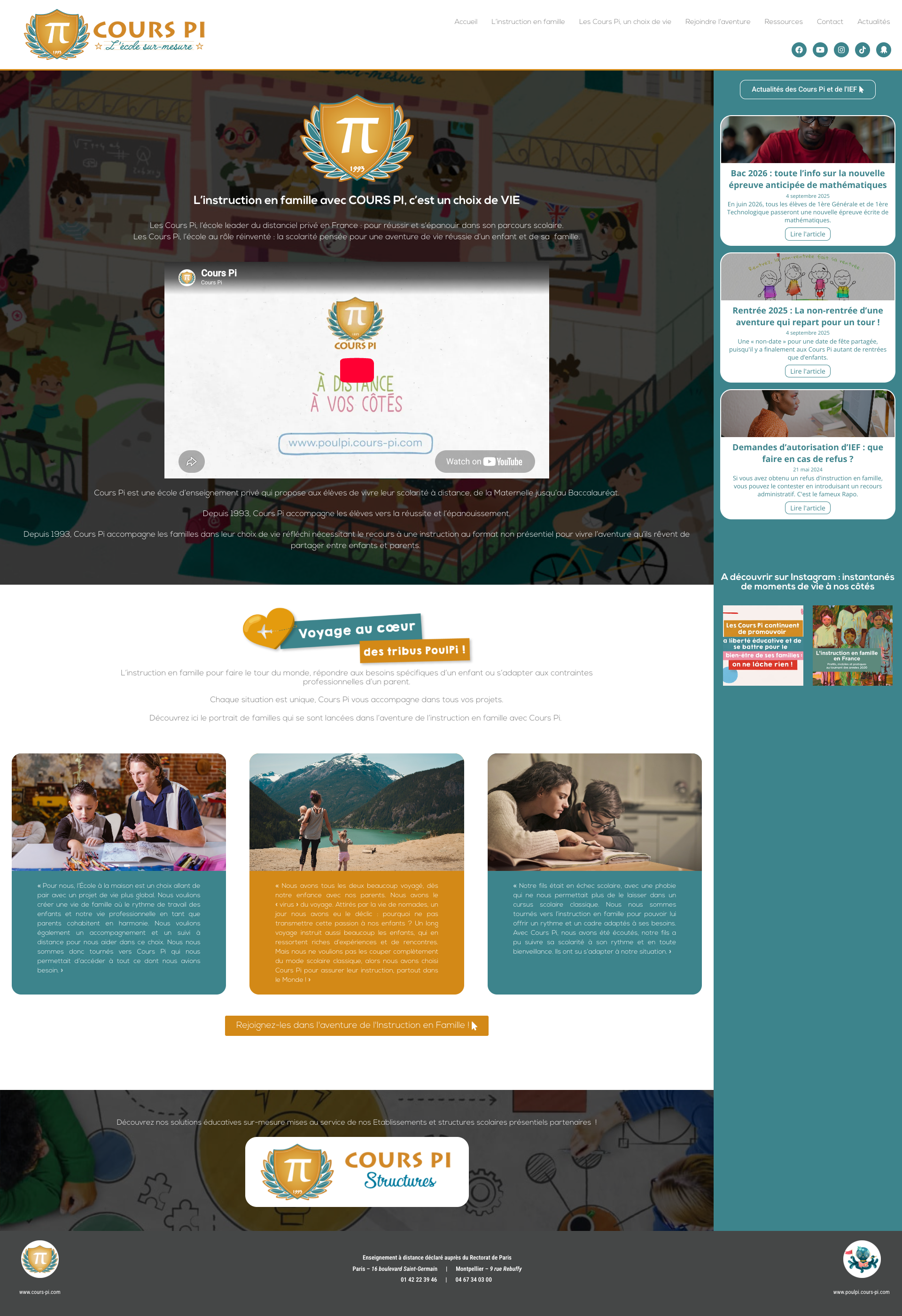 Aperçu du site
